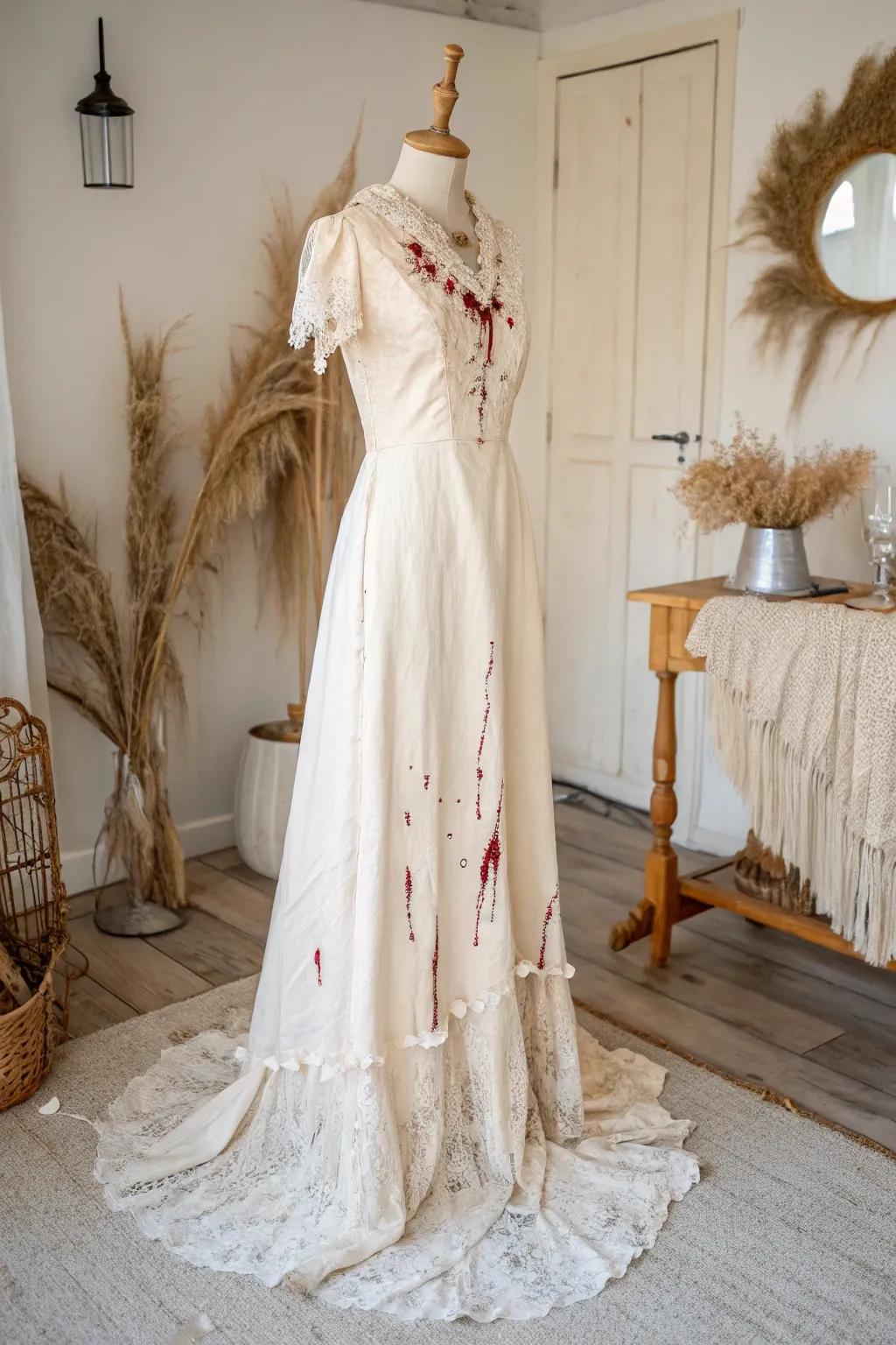 Sophistication meets eerie: Embrace the haunting beauty of an undead bride this Halloween.