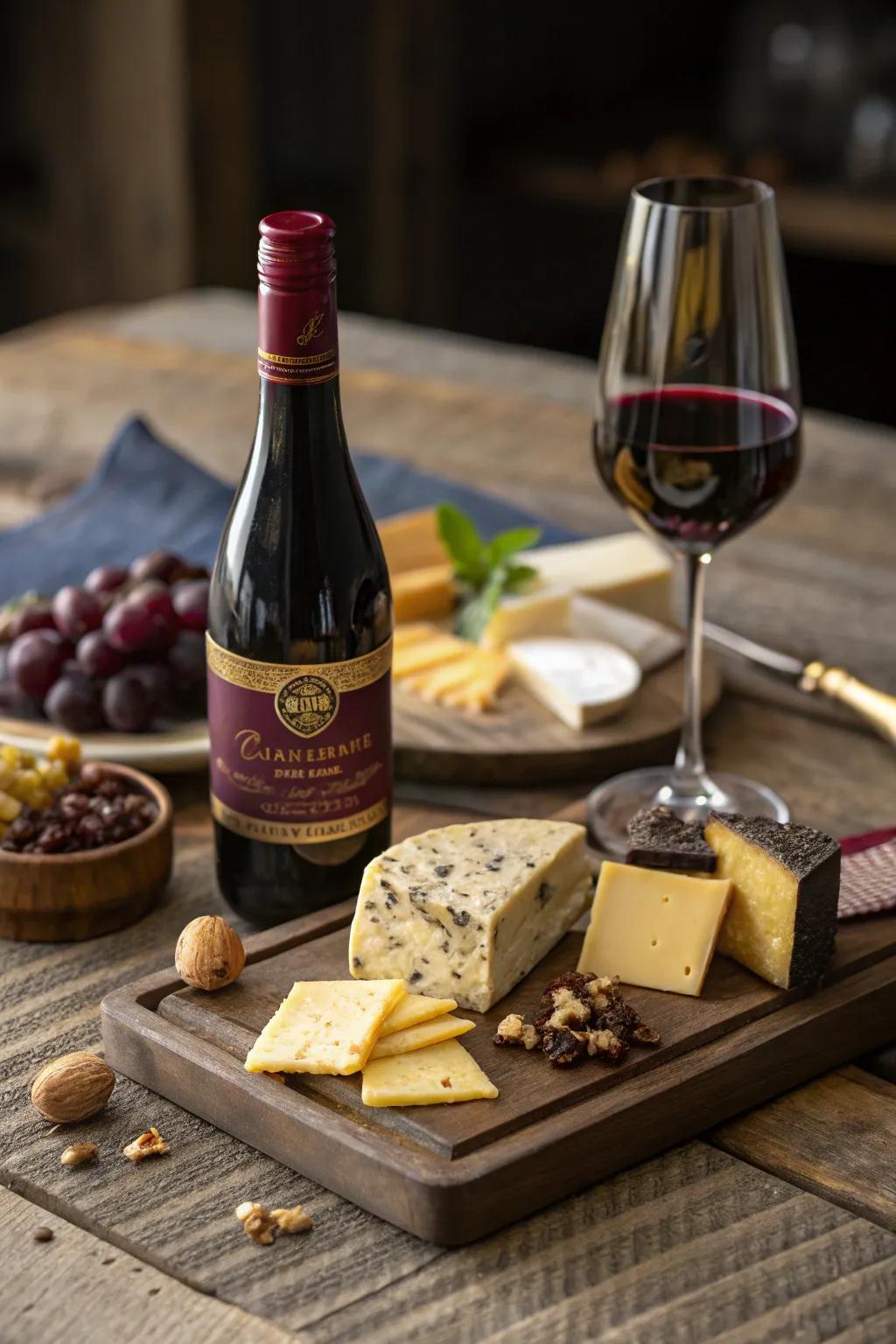 Elevate your gifting game through a stylish harmonization of miniature wine and epicurean comestibles. 🍷🧀🍫 #DIYGourmetGift