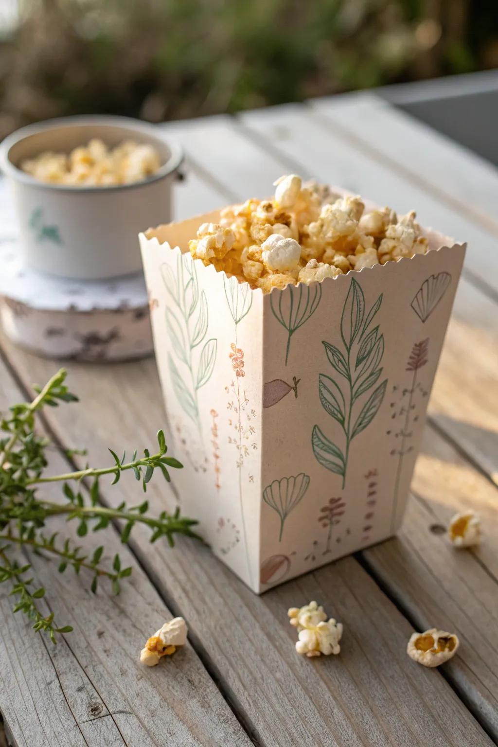 Elevate your movie night with these charming DIY popcorn containers, blending Scandinavian simplicity with boho elegance.
