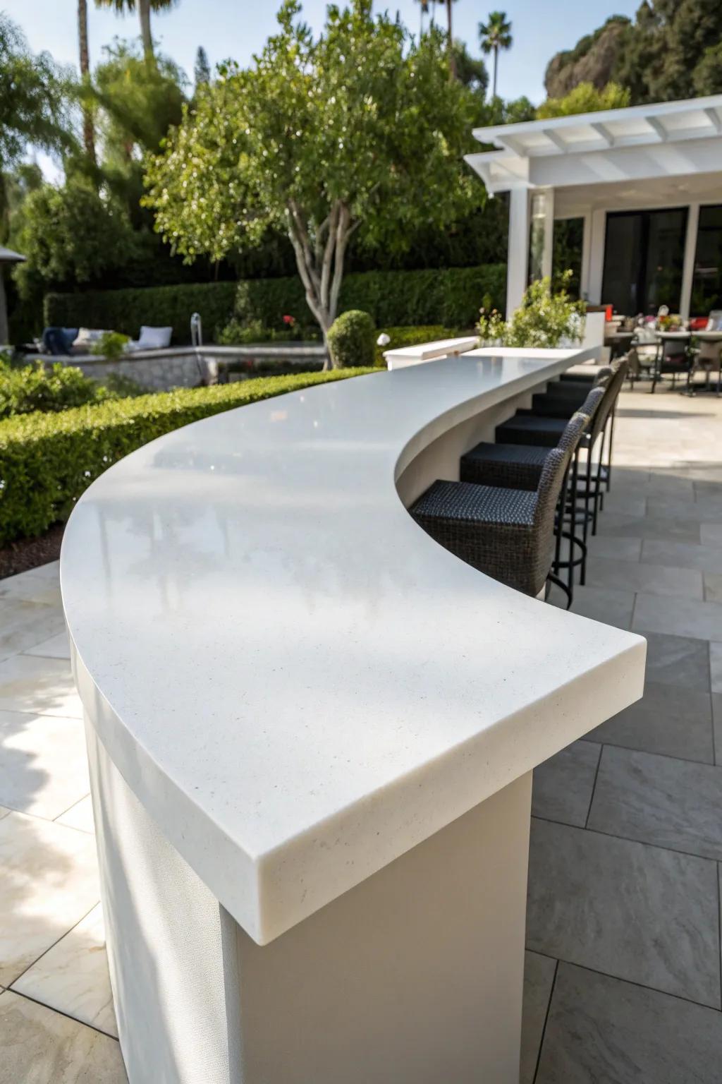 Enhance your outdoor space with the versatility and elegance of Composite Material countertops.