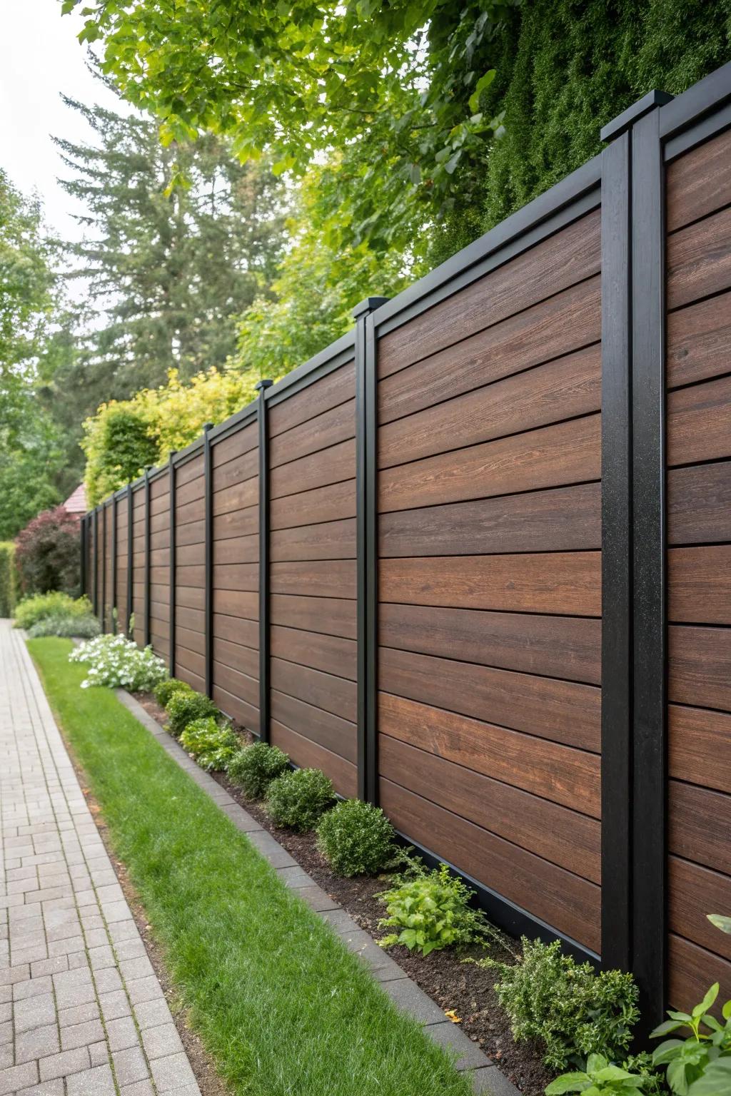 Elevate your outdoor space with a stunning composite timber screen in walnut—beauty and seclusion with zero maintenance.