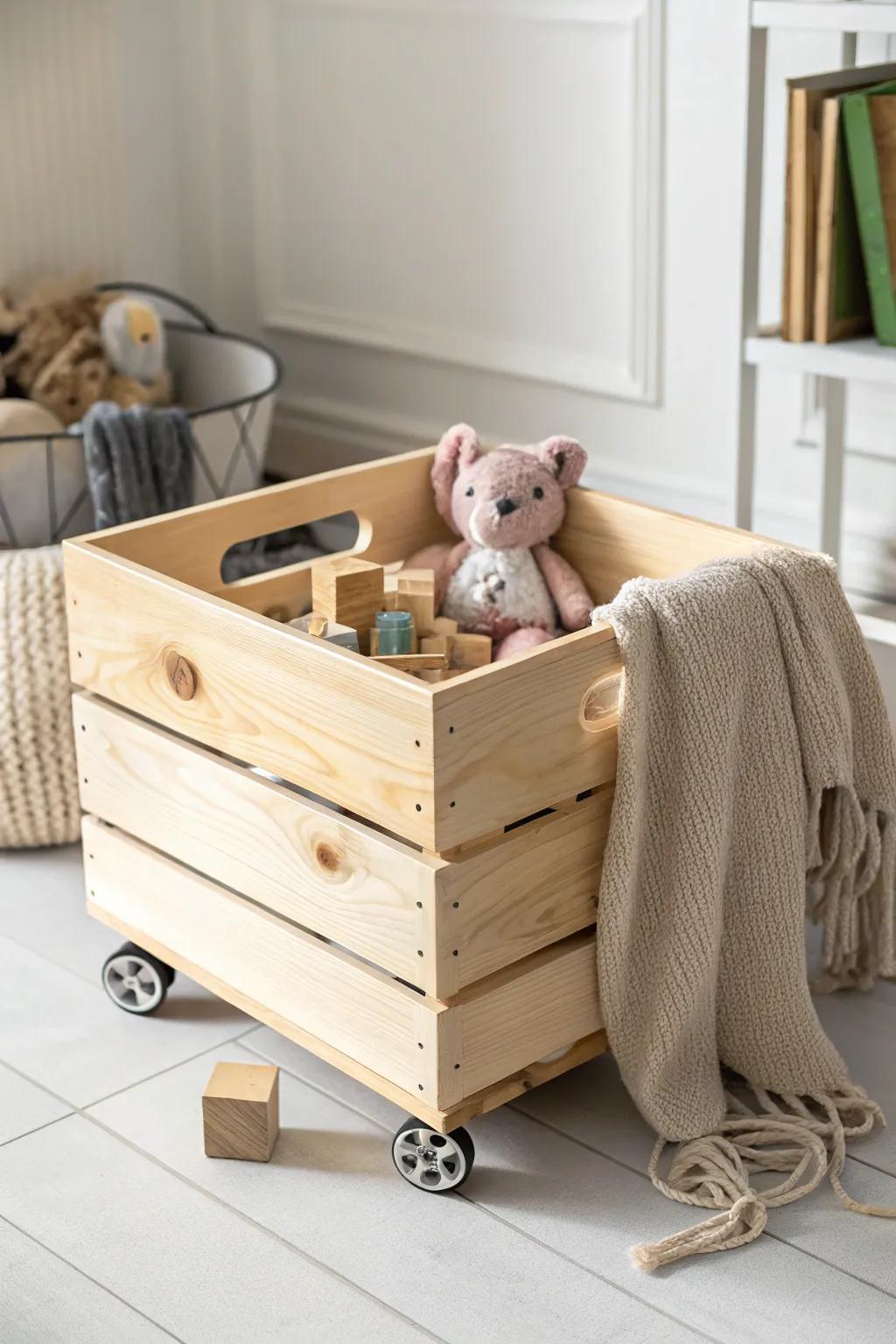Effortless elegance meets playful practicality with this DIY Mobile Box — perfect for keeping playtime tidy and stylish!