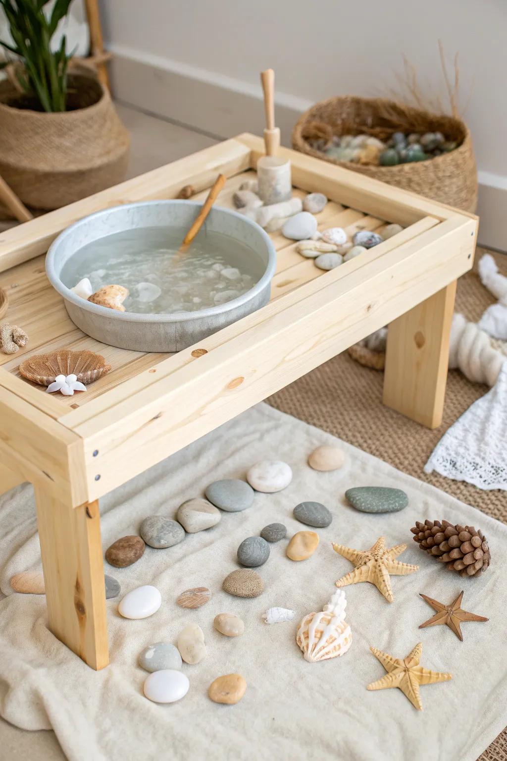 Channel the allure of nature to playtime with this DIY water table – where simplicity meets inventiveness!