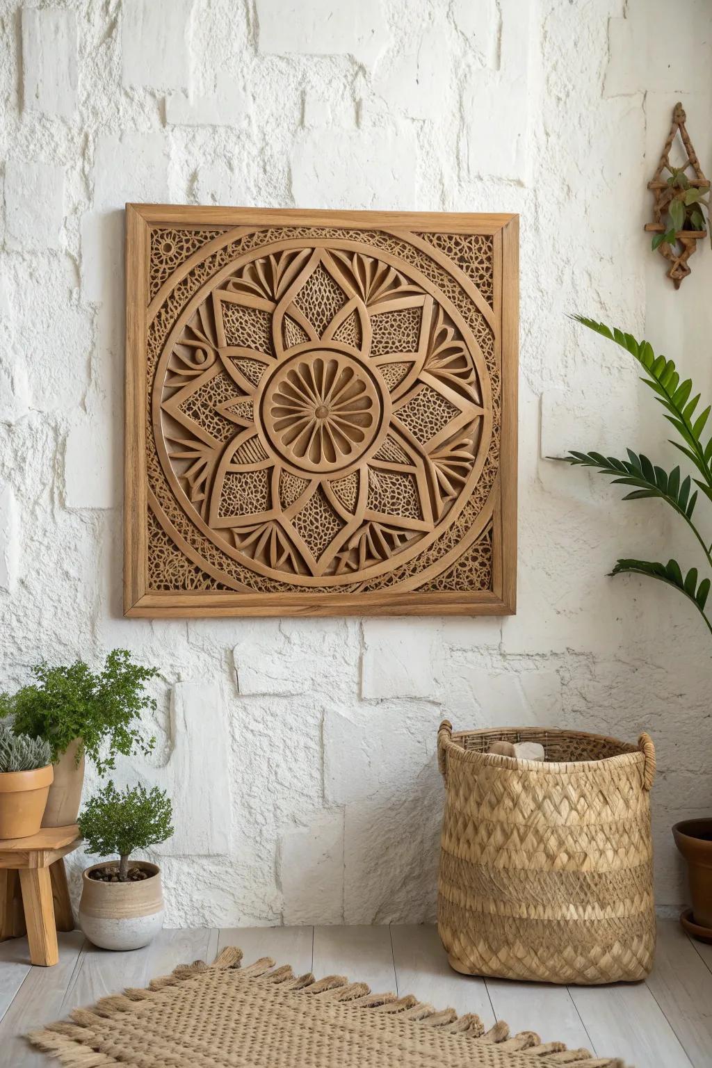 Elevate your area with the ageless allure of handcrafted timber wall art. 🌿✨