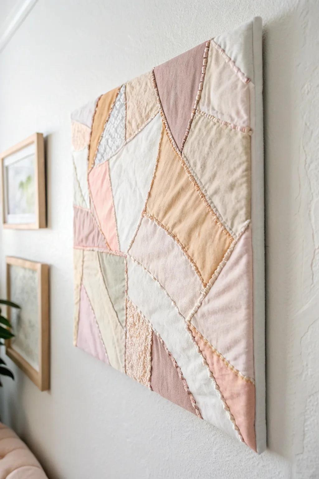 Revitalize your area with DIY textile wall décor that whispers sophistication and ingenuity.