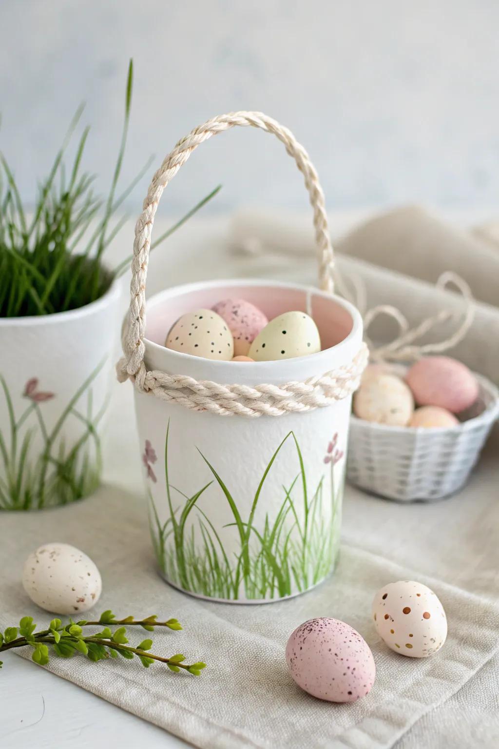 Incorporate a touch of Easter charm into your drinkware via this exquisite Easter Receptacle Mug, suited for those who esteem simplicity and natural elegance.