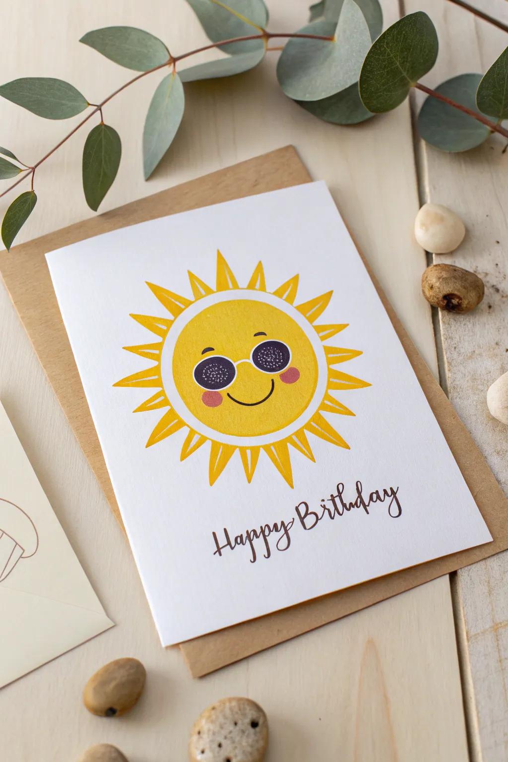 Bring a smile with this sunny birthday card design—perfect for those who light up your life!