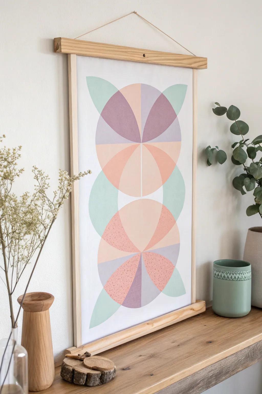 Transform your area using playful pastel geometry – where simplicity merges with creativity.