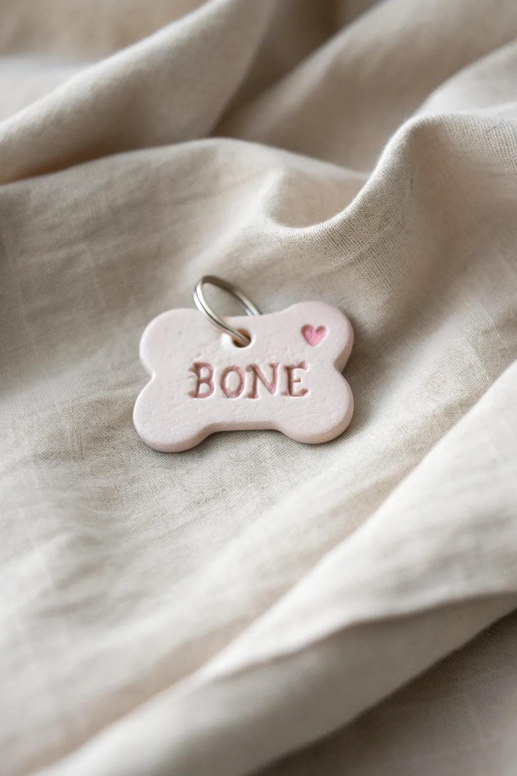 Inject a dash of crafted sophistication to your pet's collar with these charming compound tags.