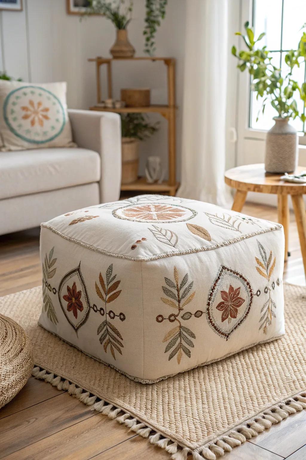 Change furniture with patterns for a new style.