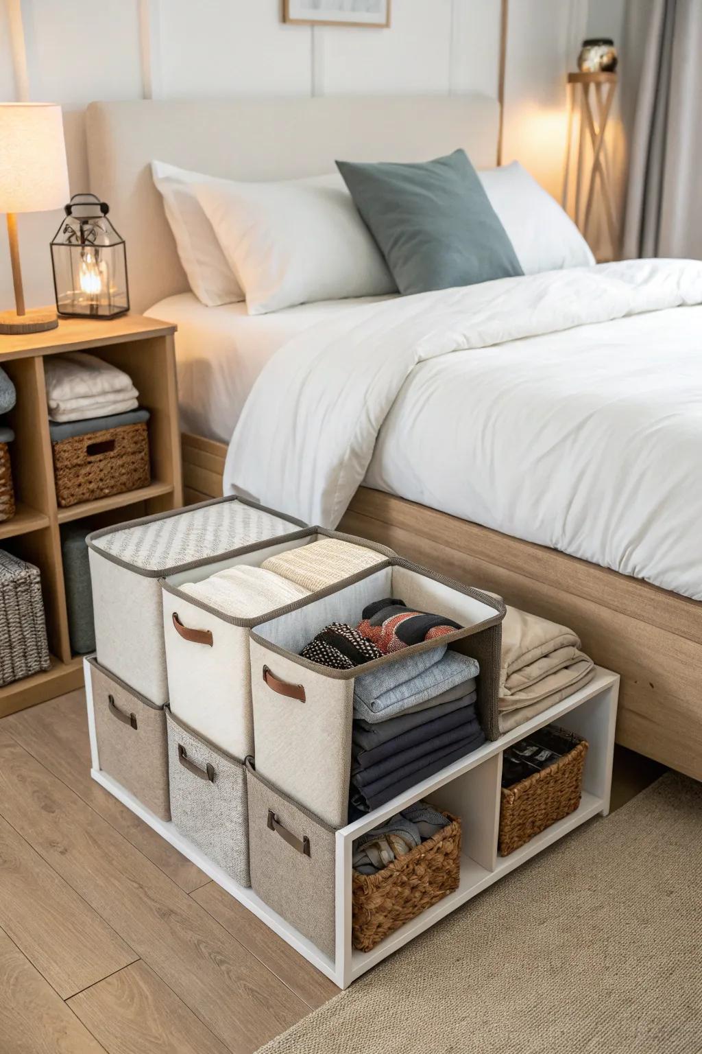 Adaptable blocks offer customizable storage solutions.