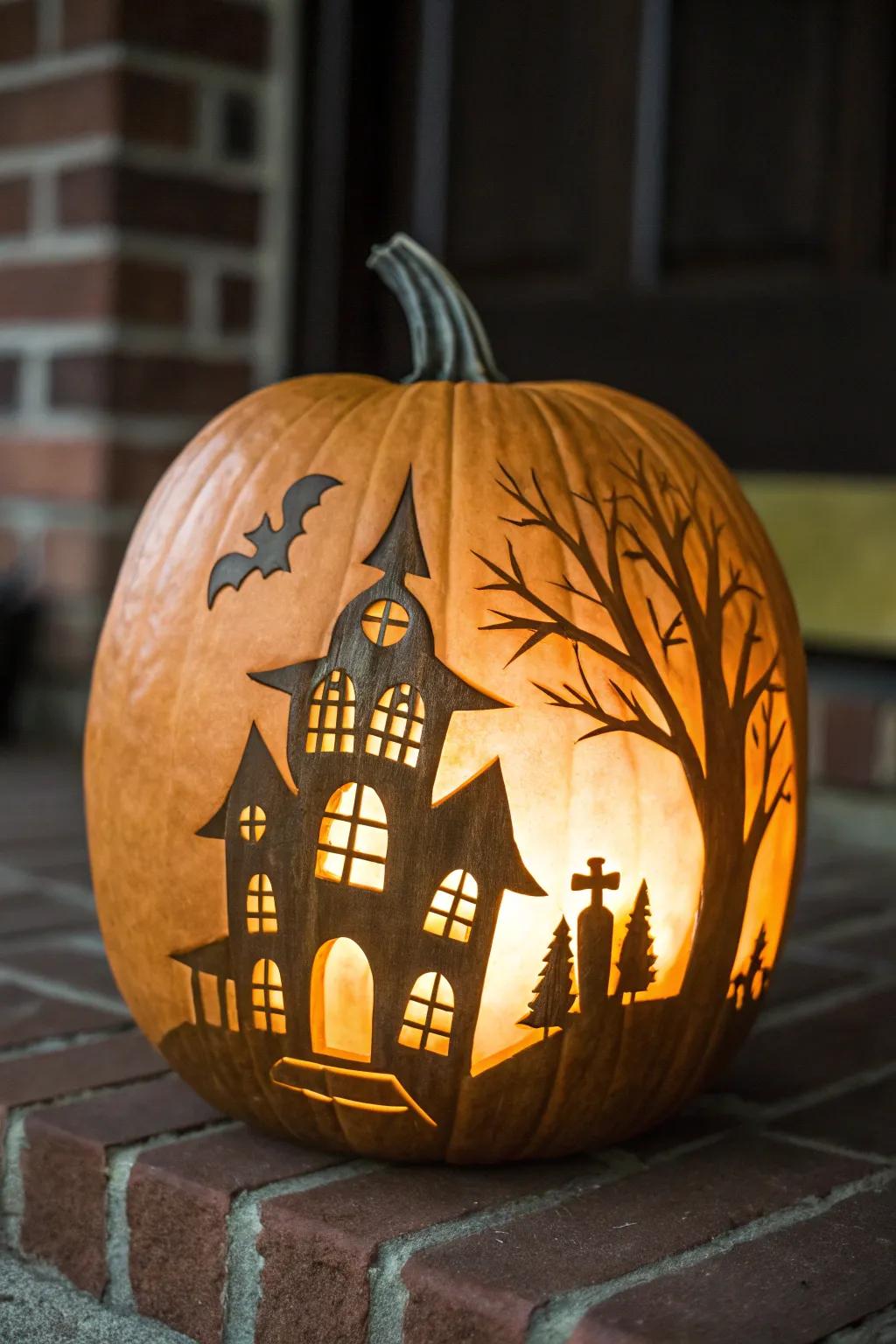 Transform your pumpkin into a paragon through this stunning haunted residence profile.