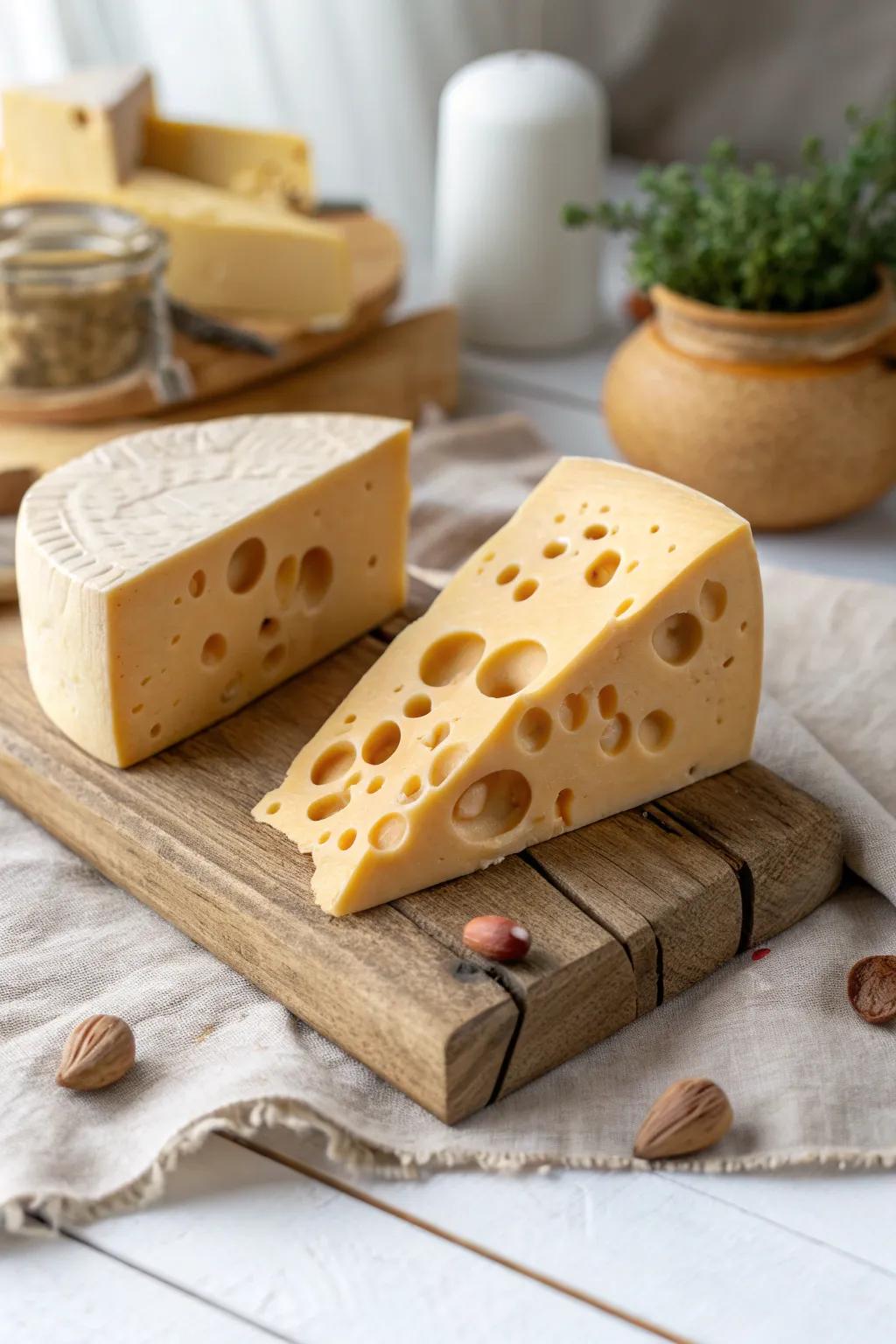 Crafted with affection: A whimsical clay cheese wedge that is a feast for the eyes!