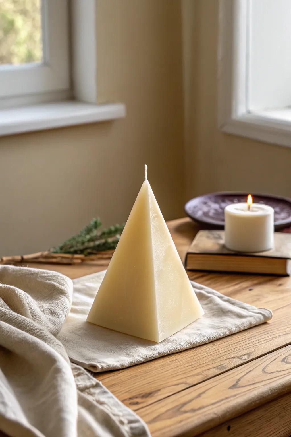Illuminate your space with the chic simplicity of handcrafted geometric candles.