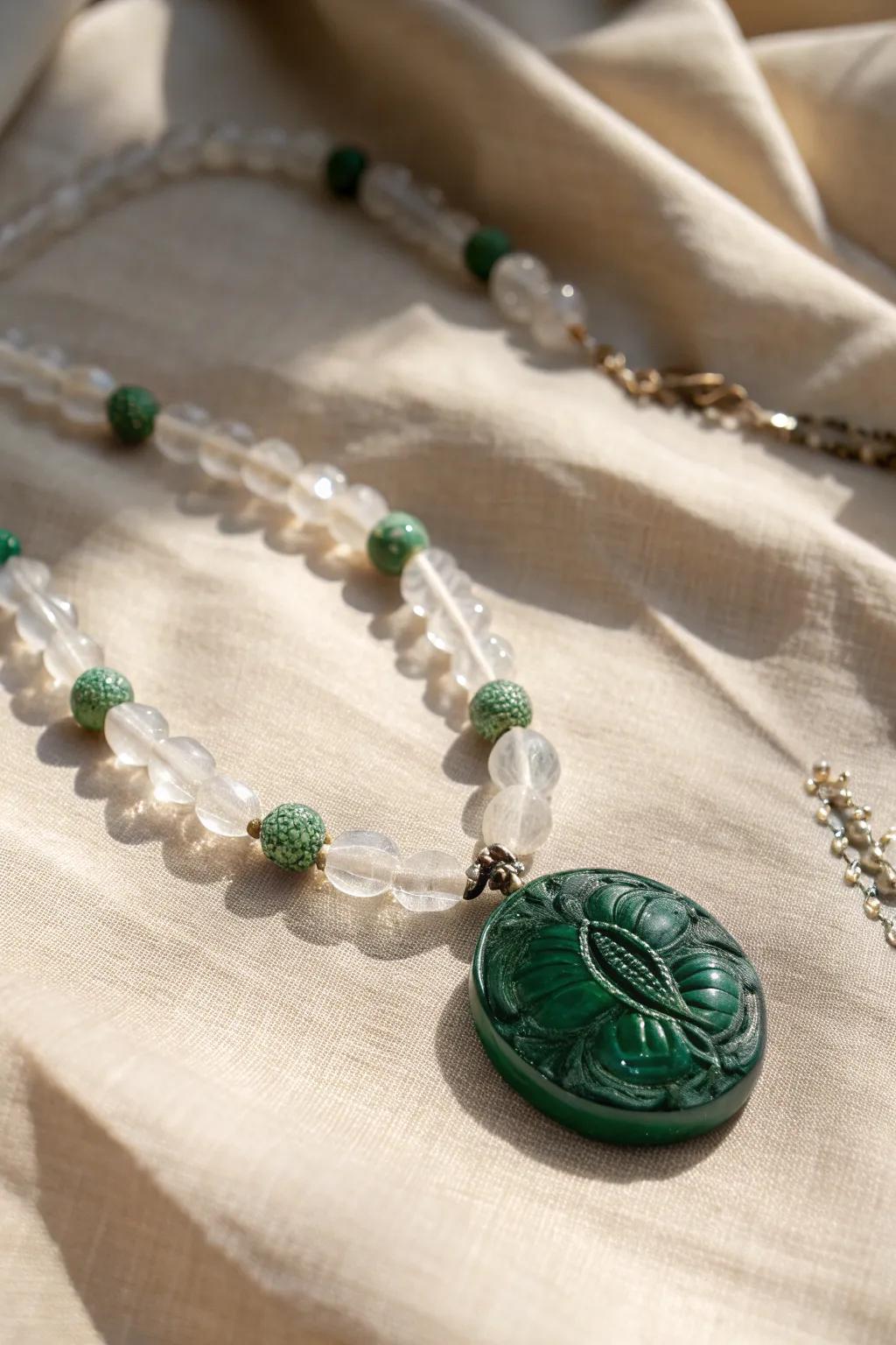 Take your personal style up a notch featuring a bold focal bead that shares a tale of workmanship and natural splendor.