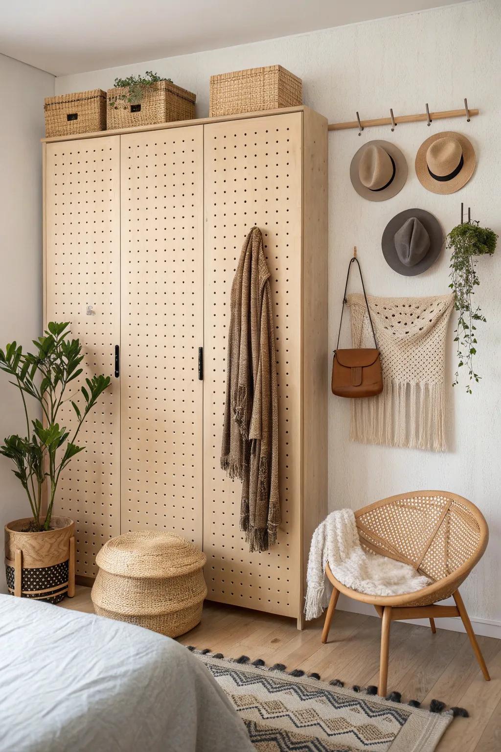 Transform your closet using a stylish pinboard—organize and beautify your space effortlessly!