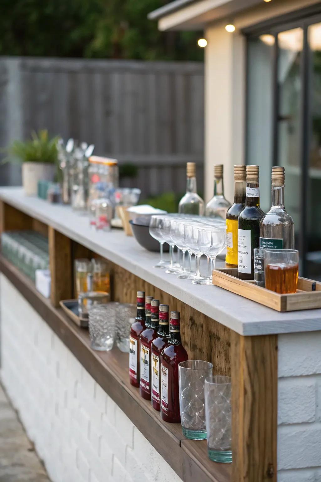 Raise the bar on entertaining with a mini-bar arrangement.