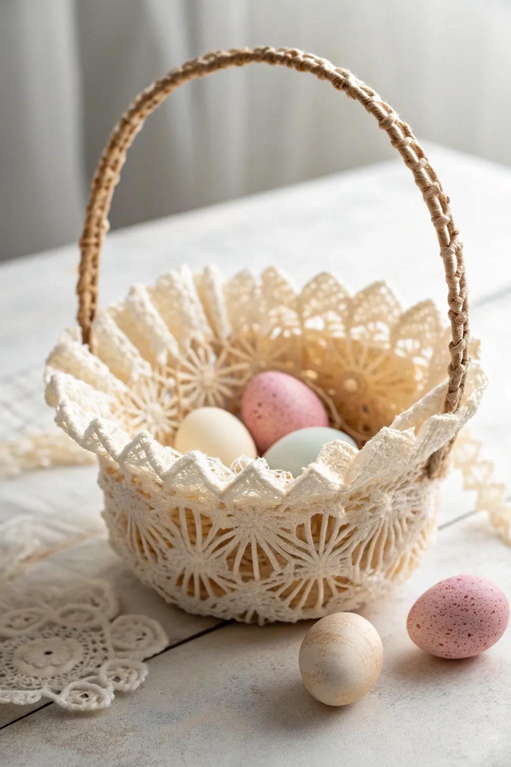 Transform everyday items into elegant decor with this delicate infusion filter basket, impeccable for your minimalist Easter celebration.