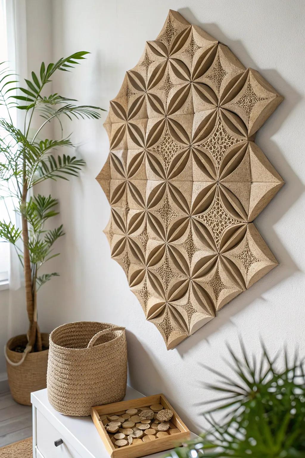 Eco-conscious elegance: Transform breakfast bar containers into striking surface art with a Scandinavian influence!