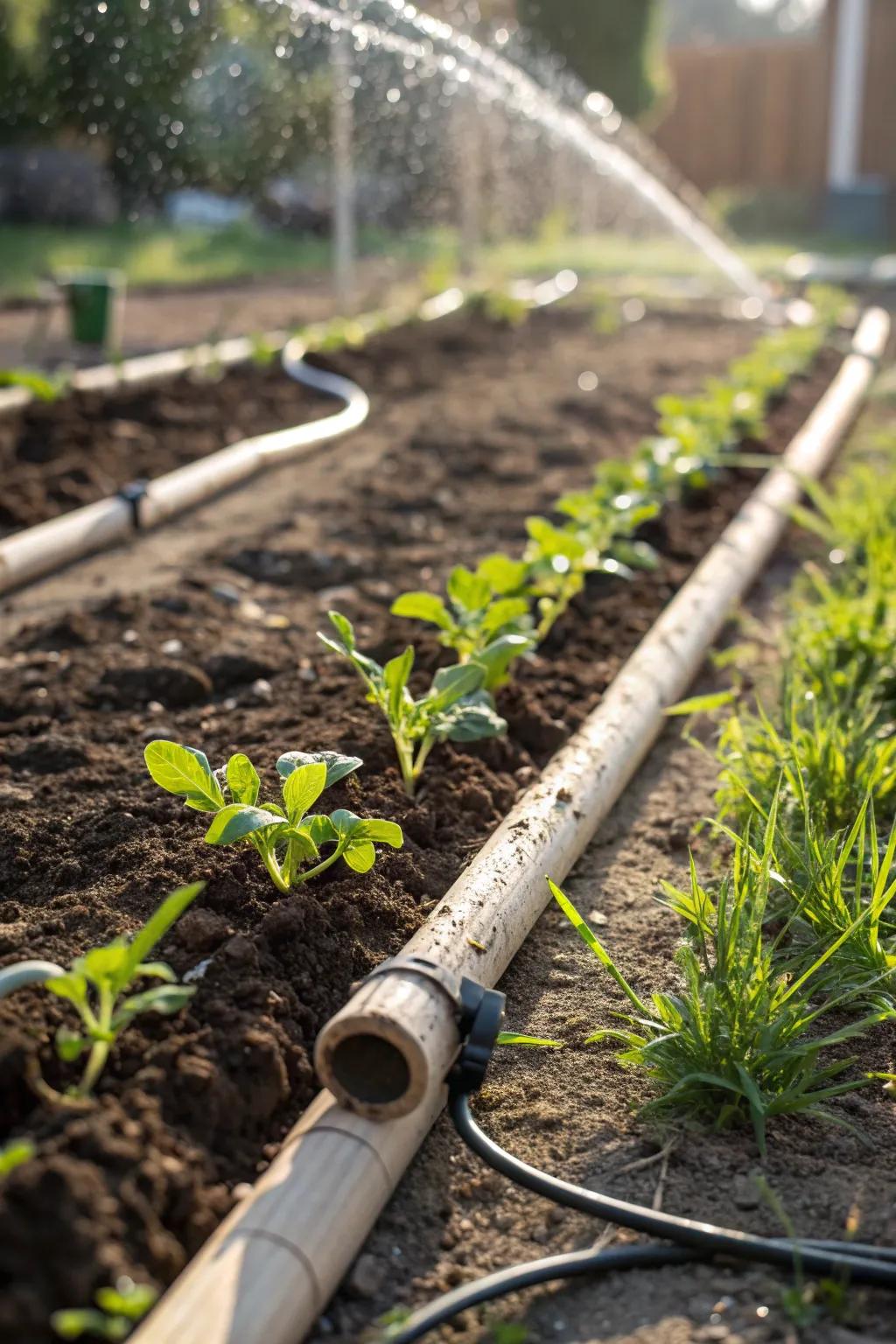 Effortless hydration: embrace simplicity through a minimalist irrigation method for your green haven.