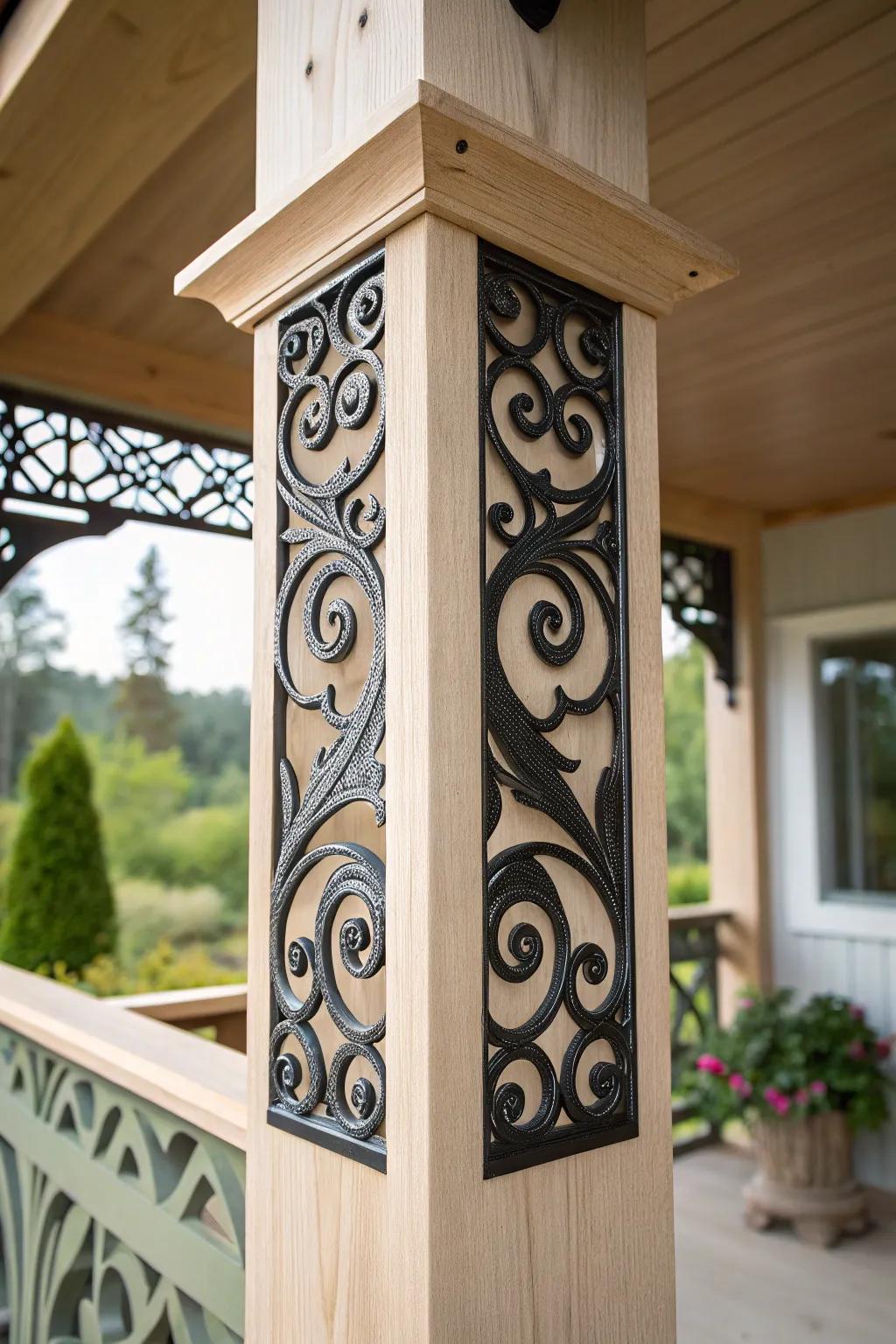 Elevate your porch aesthetics via exquisite metalwork enhancements.