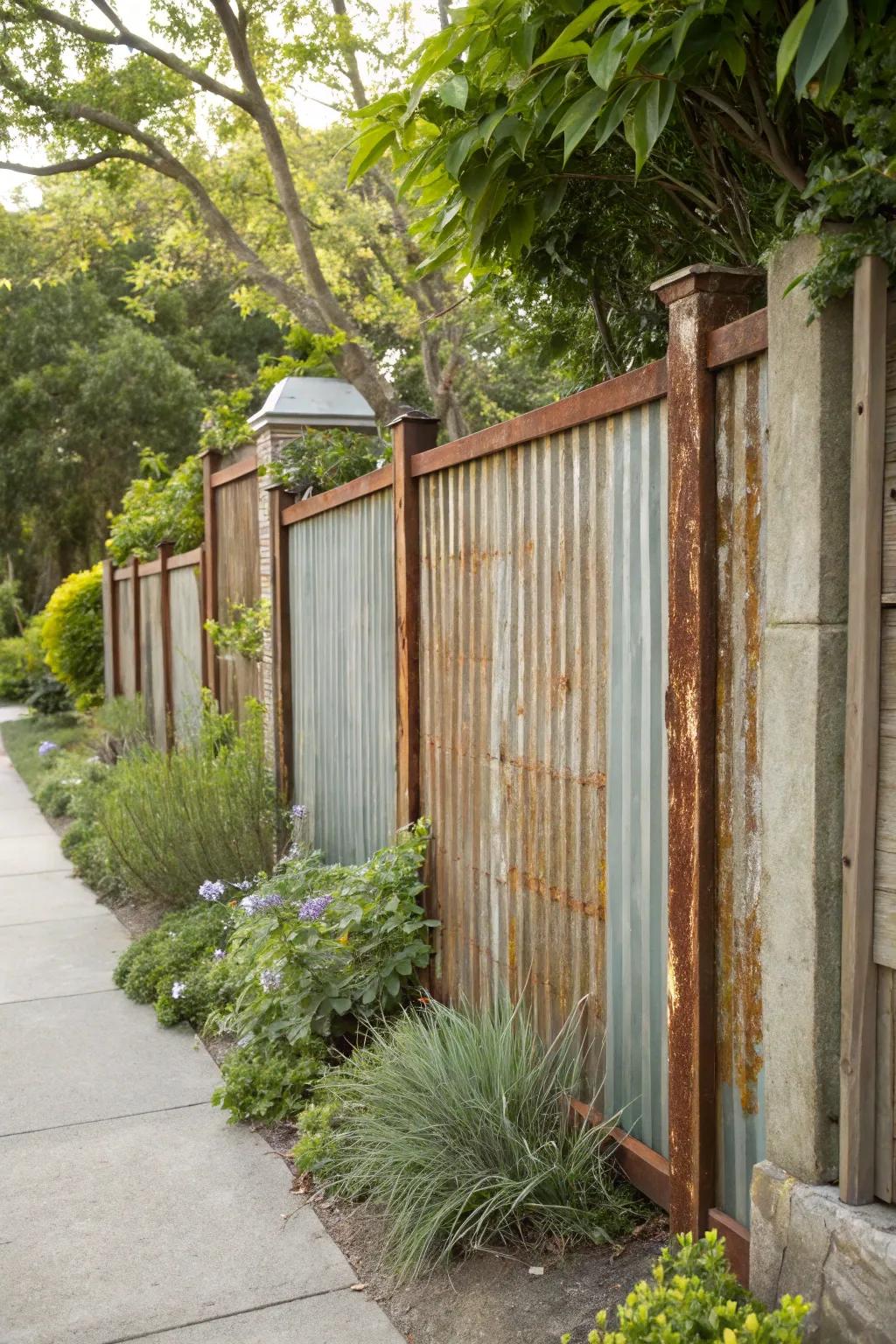 Transform your area through the singular charm exuded by an iron board fence—where classic meets practicality.
