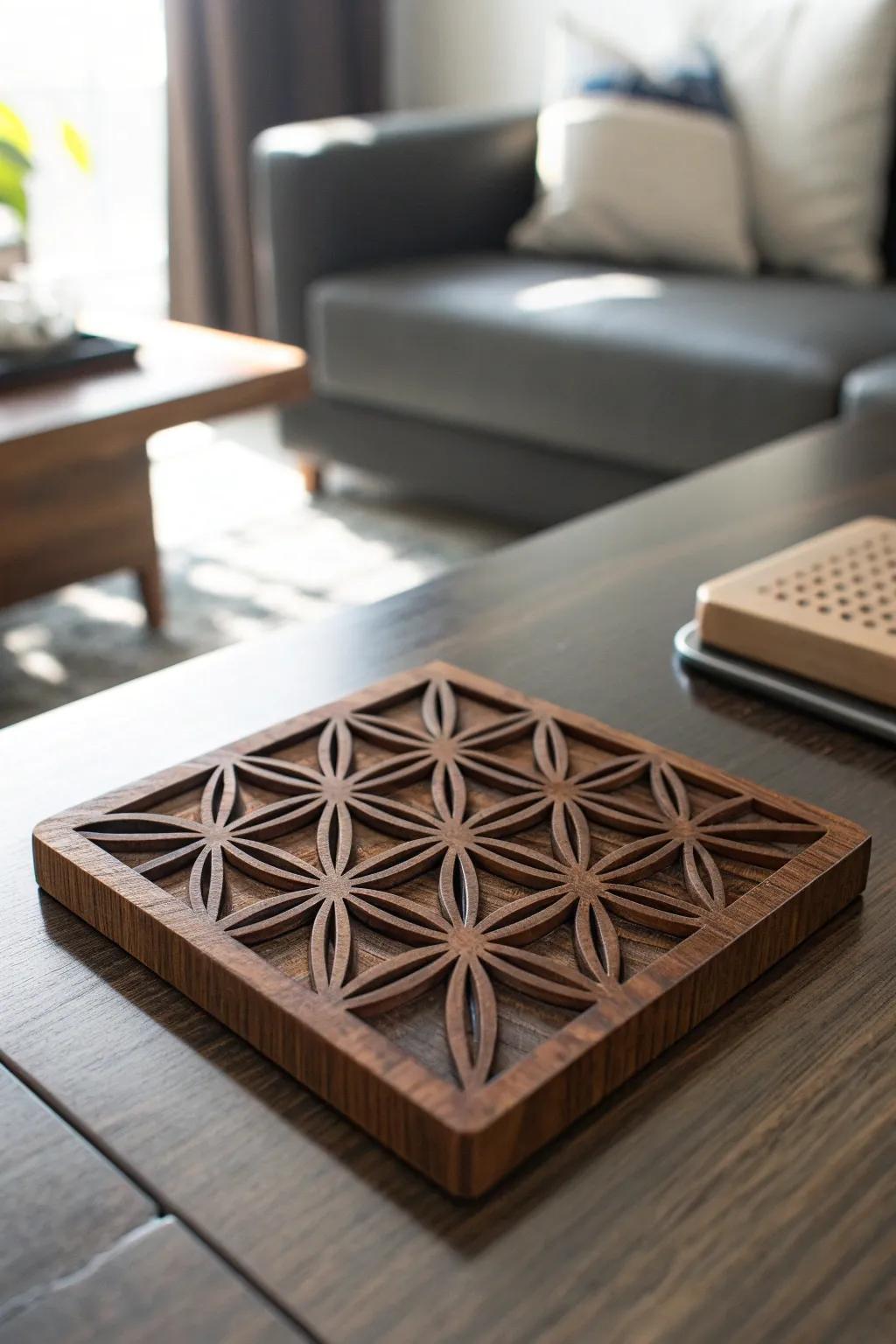 Elevate your aesthetic with bespoke exactness etched coasters. Impeccably fashioned for functional elegance.