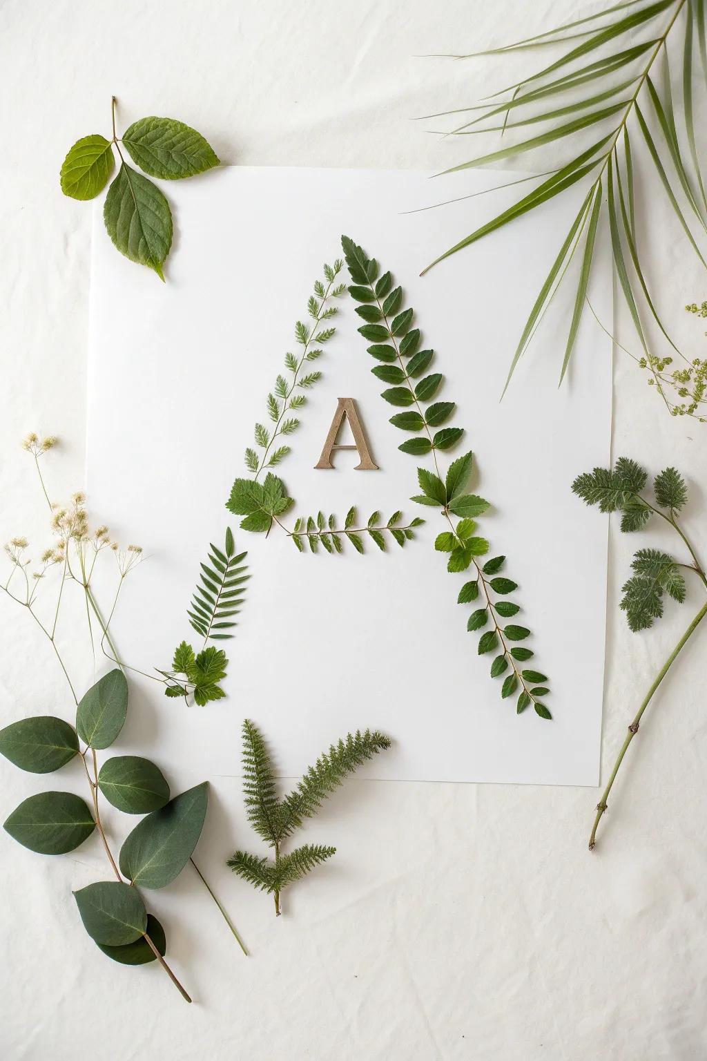 Elevate your decor with a personalized embellishment: craft beautiful foliage monograms that meld simplicity and genuine elegance.