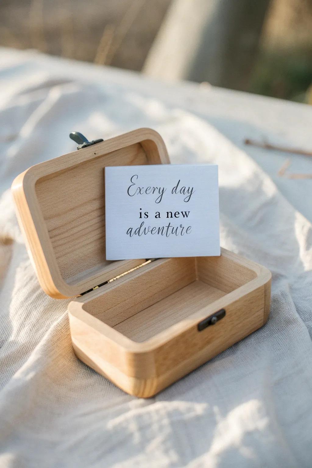 Embrace the simplicity and beauty of a hand-crafted note to brighten your day.