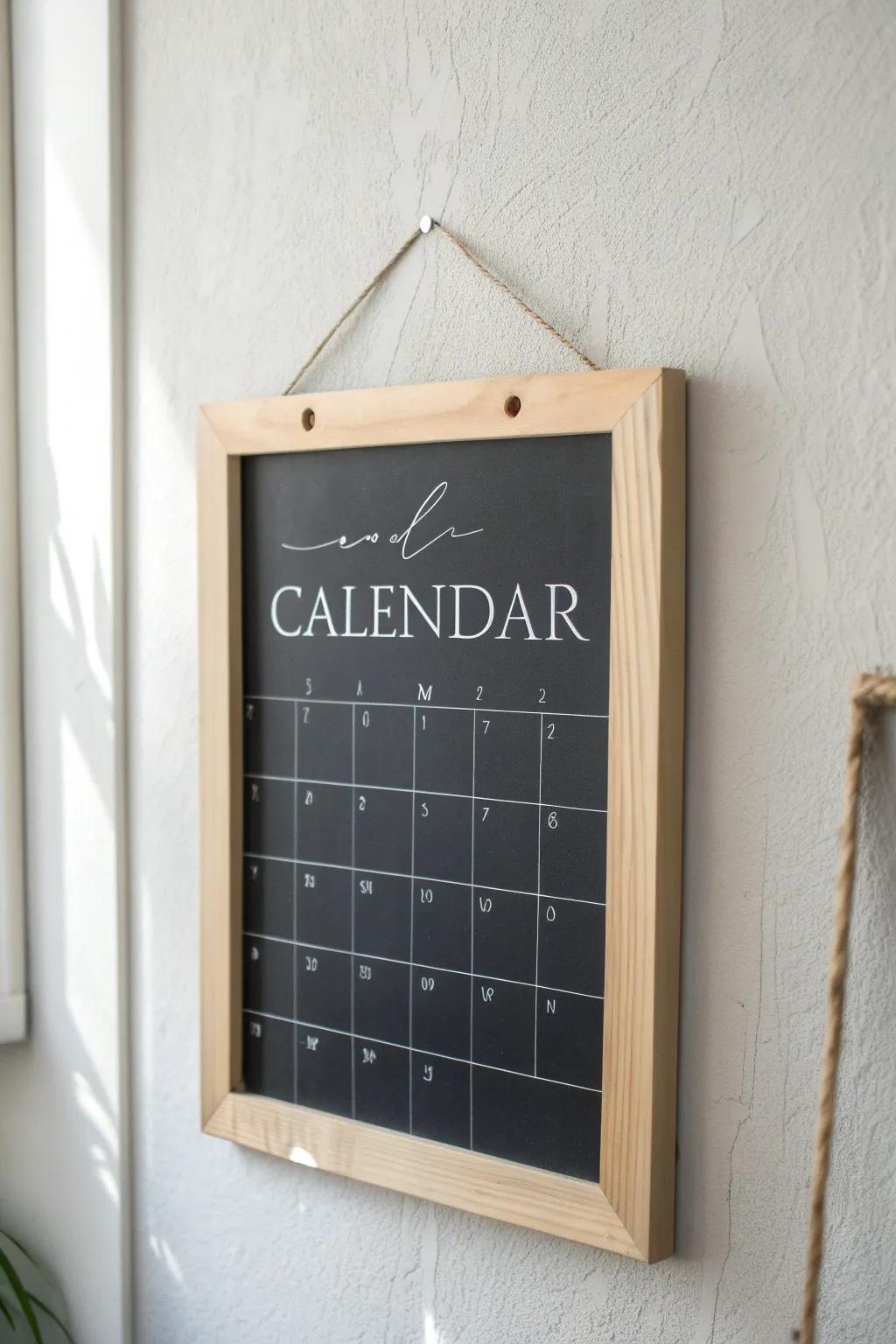 Celebrate tranquility with a minimalist slate scheduler - where ease meets natural refinement.