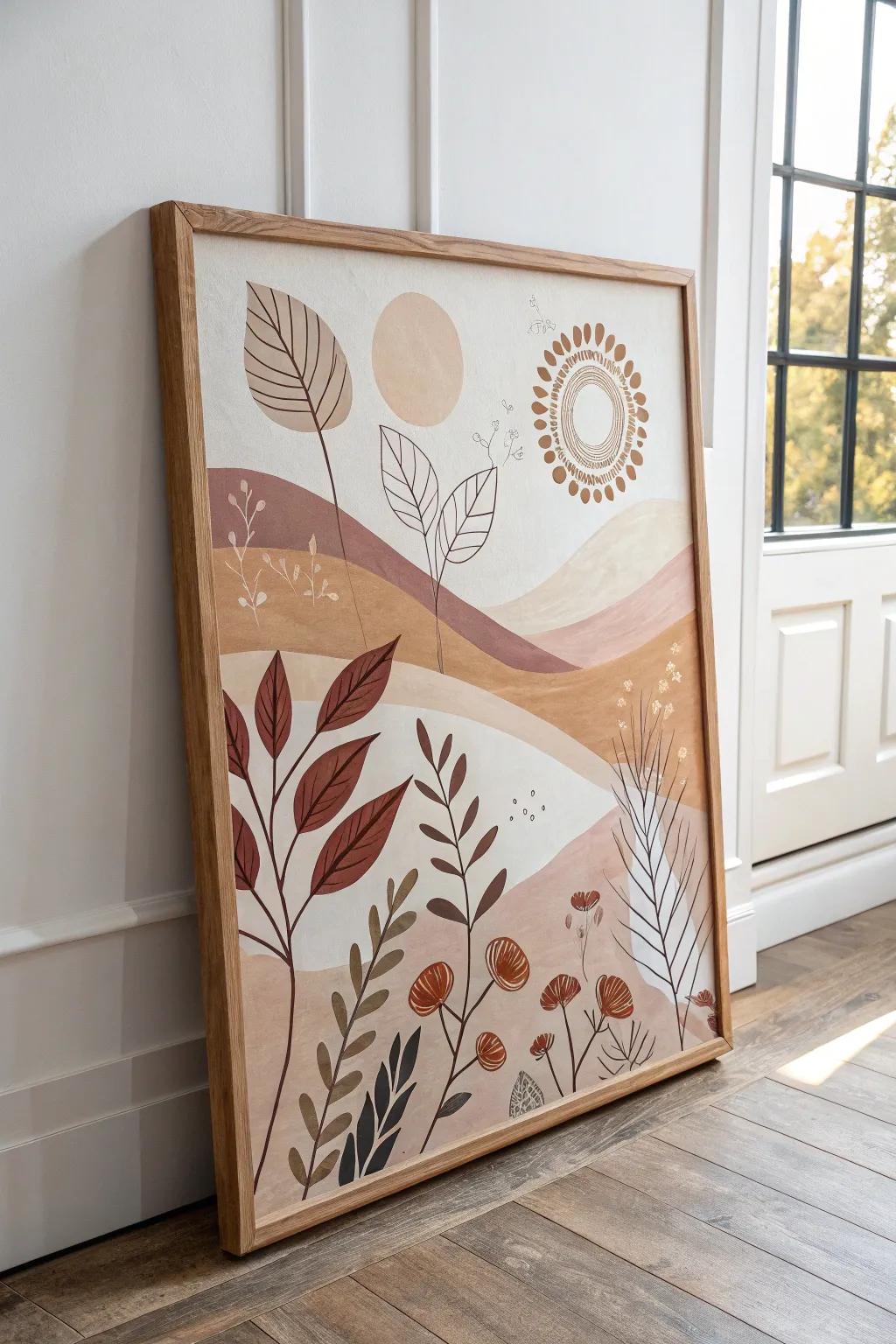 Uncover the peace of concealed nature through minimalist artistry.