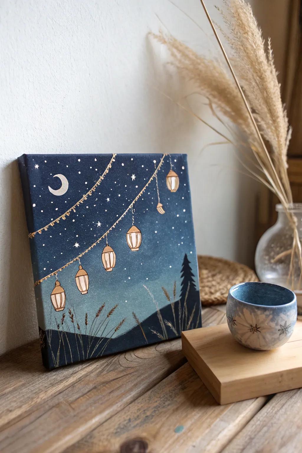 Brighten your creativity using a dreamy night design that shares a narrative through light and shadow.