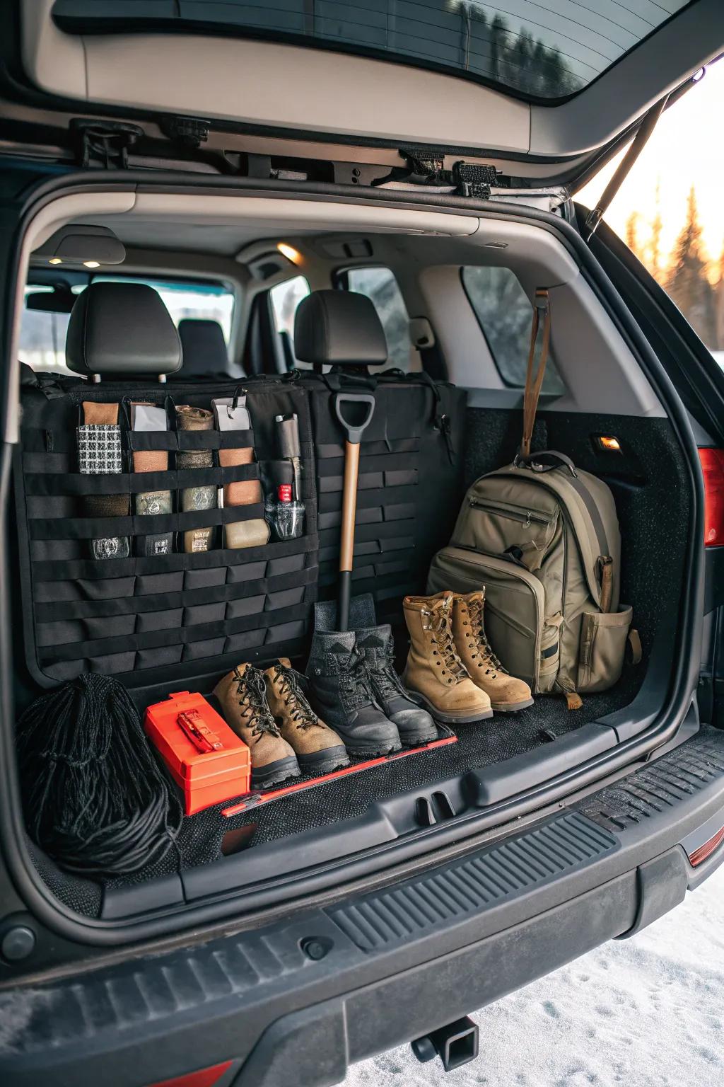 Prepare for winter adventures with a trunk organizer—where style converges with efficiency!