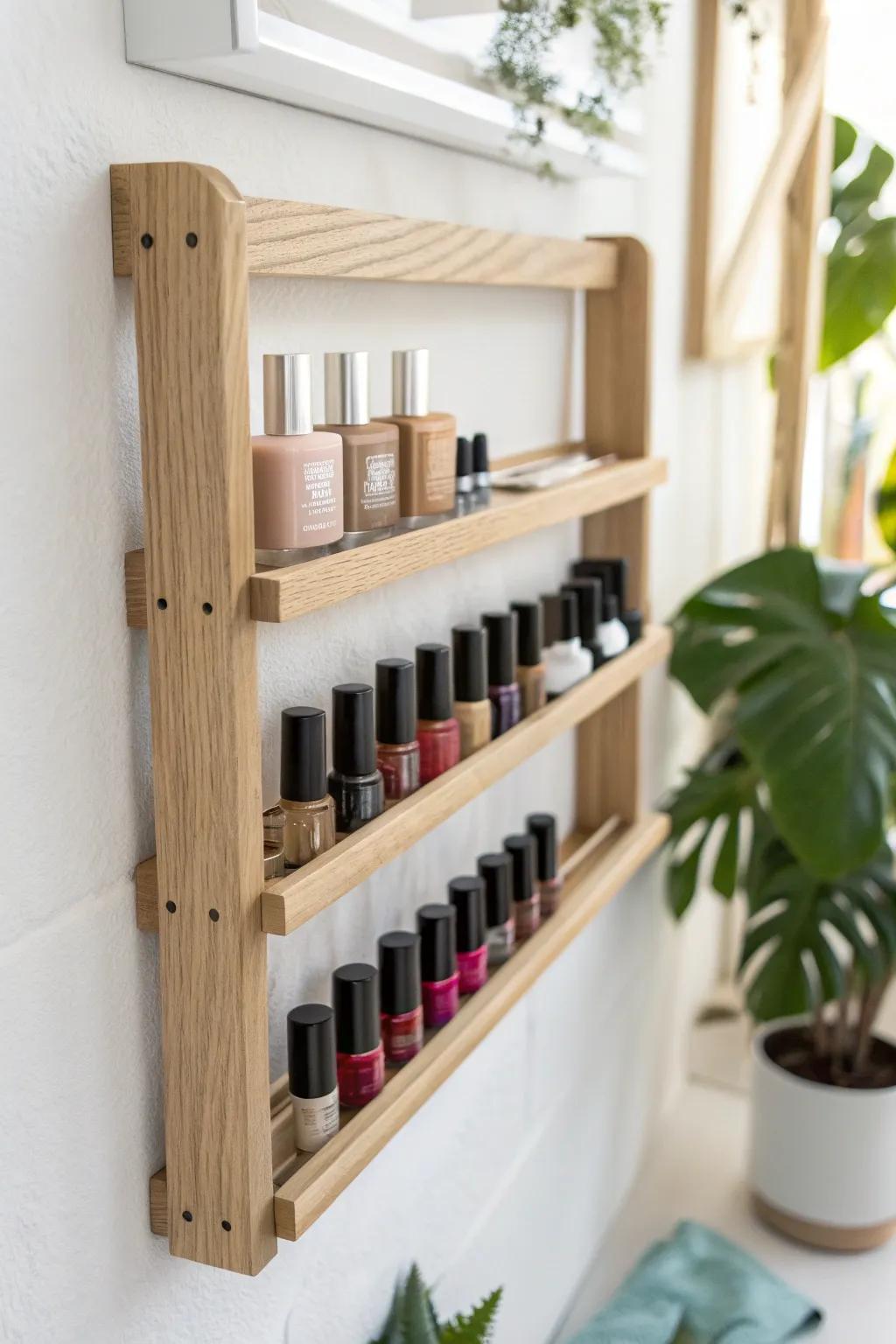 Elevate your enamel compilation through a tailored minimalist rack that unifies Scandinavian elegance accompanied by bohemian allure.