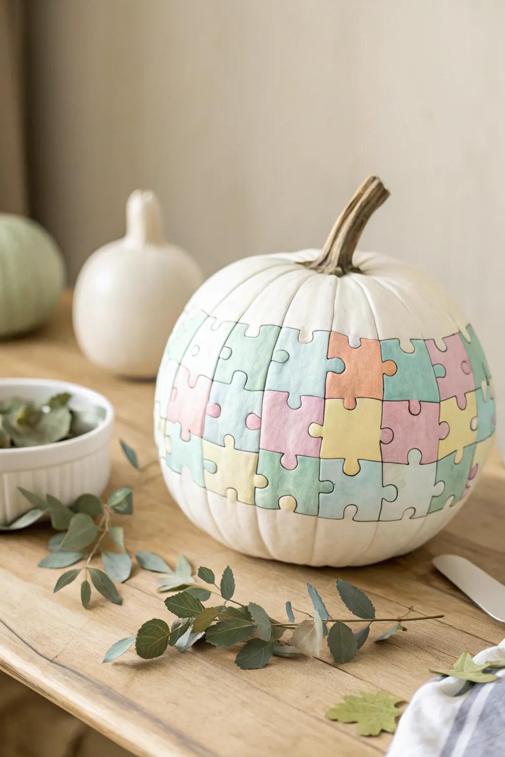 Unlock creativity with Puzzle Piece Pumpkins, where each color fits perfectly into a vibrant masterpiece!