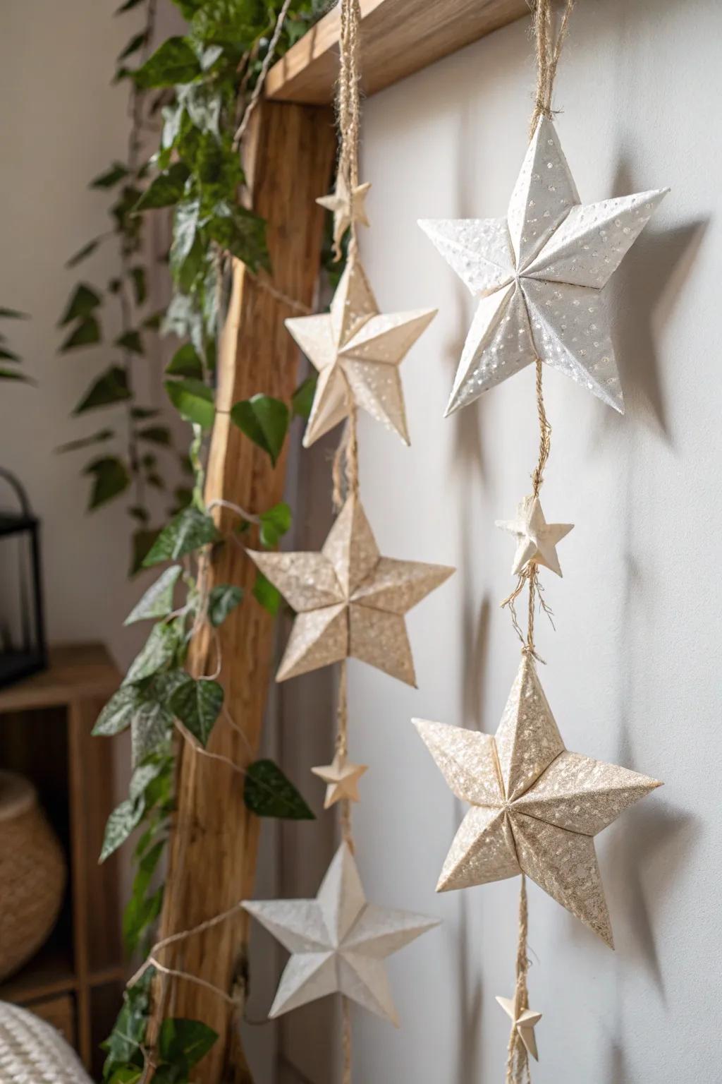 Transport the enchantment of the twilight atmosphere within via this charming star garland. Optimal for infusing a semblance of whimsy into any setting.