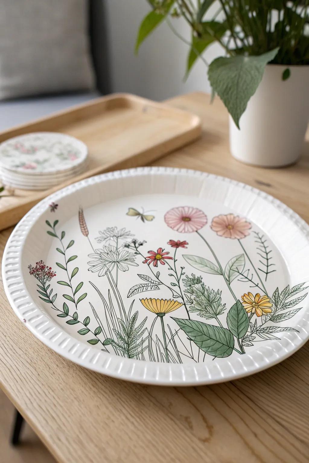 Unleash your creativity with a paper plate garden masterpiece.