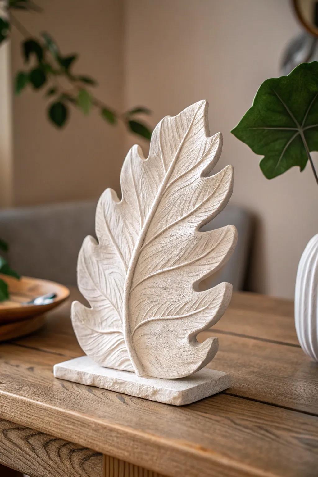 Embrace nature's sophistication through this exquisitely crafted modeling foliage sculpture.