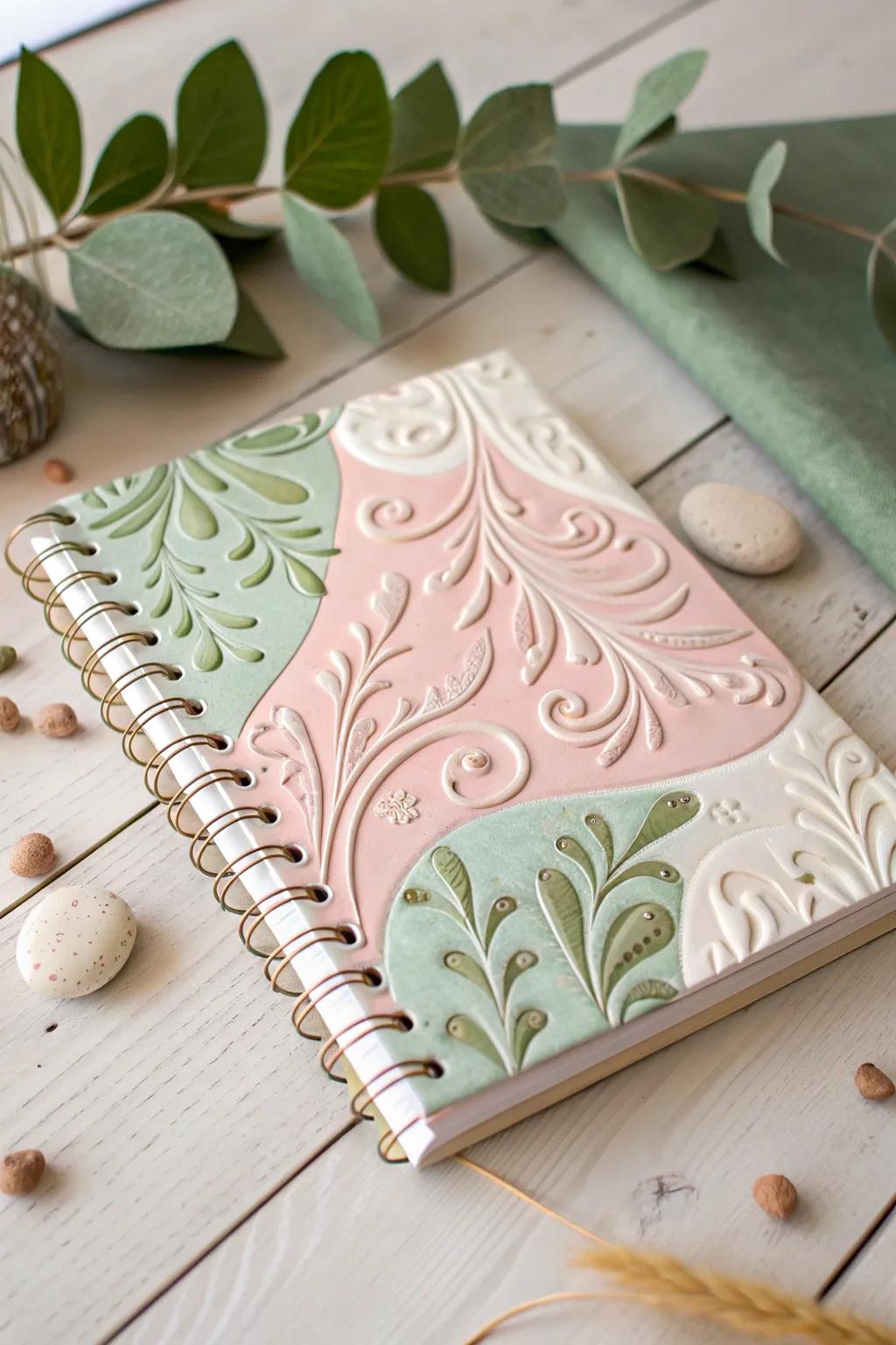 Elevate your stationery with artistic dimensional paint designs, turning ordinary notebooks into personalized pieces of art.