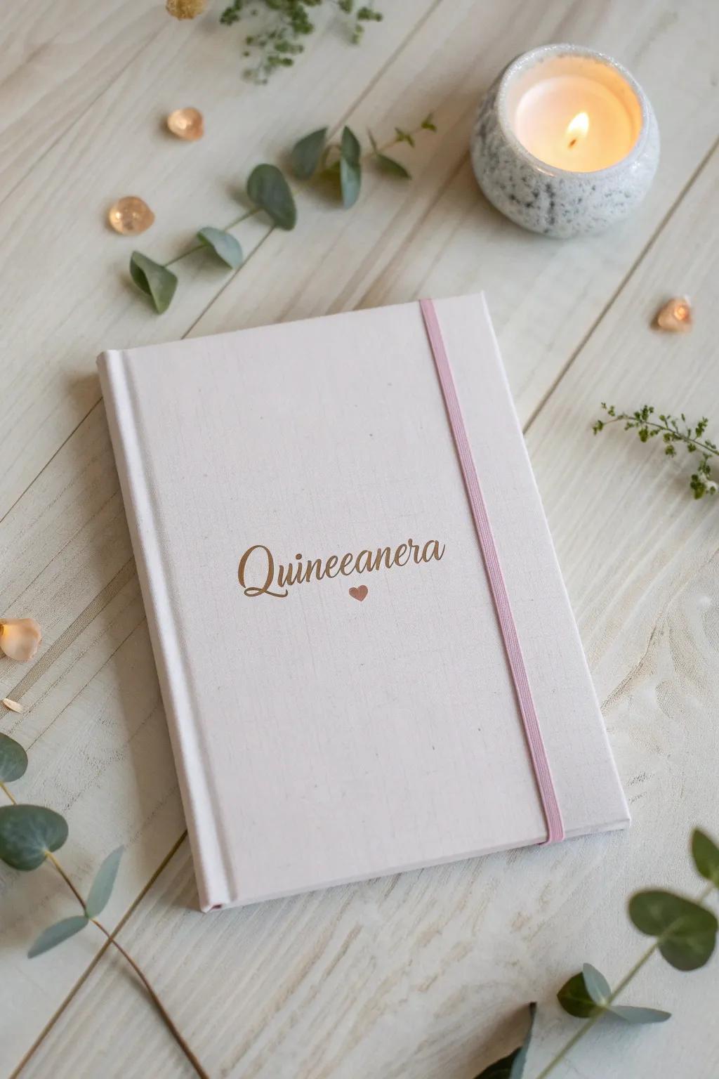 Preserve memories with elegance—personalized notepads perfect for a quinceañera celebration.
