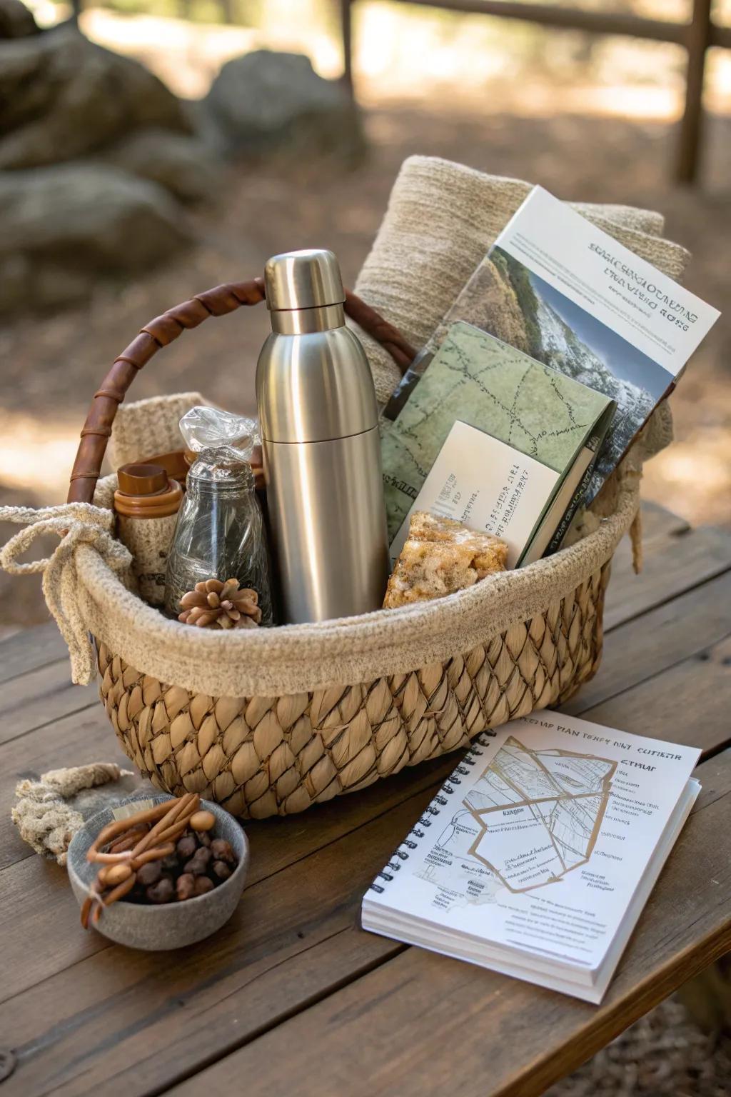 Embrace the call of the wild with this beautifully crafted Outdoor Journey Basket—perfect for your next journey into nature.