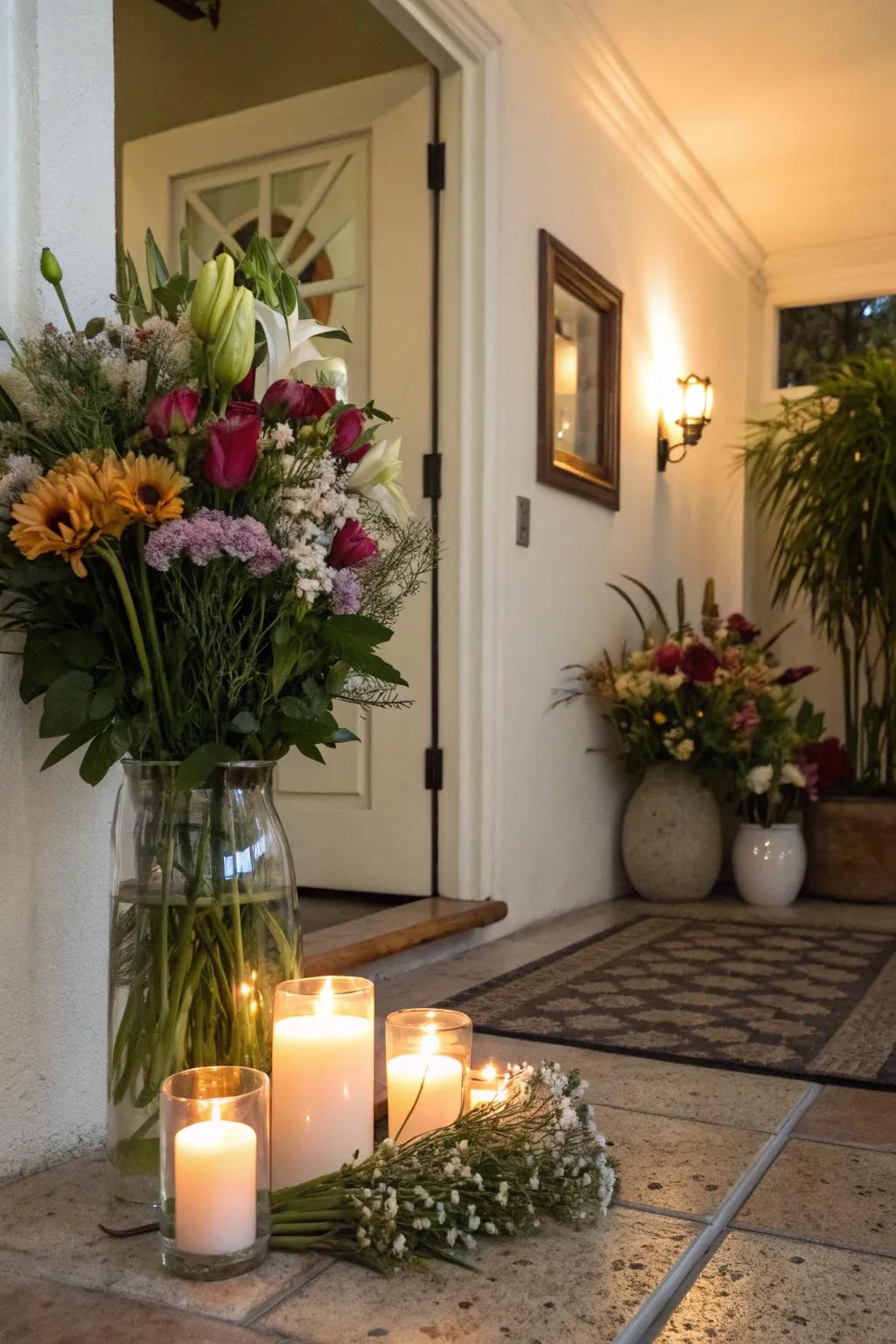 Scent refines the embracing ambiance of the entryway.