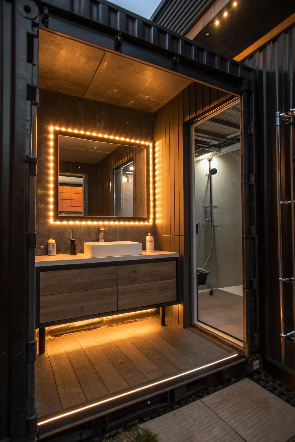 Transform your area using ambient LED lighting for a contemporary and cozy vibe.