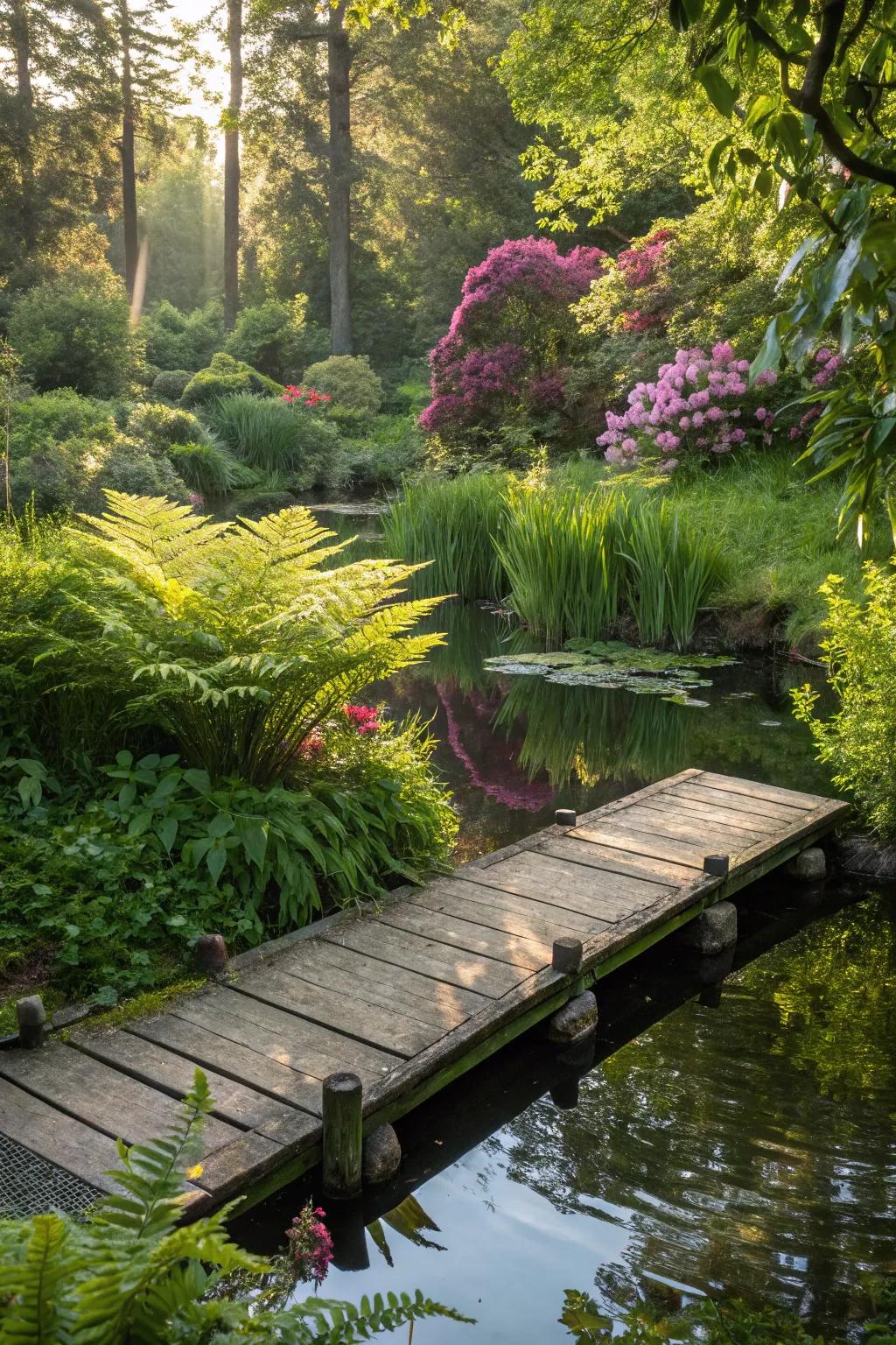 Retreat to tranquility: A lavish oasis anticipates at your pond dock.