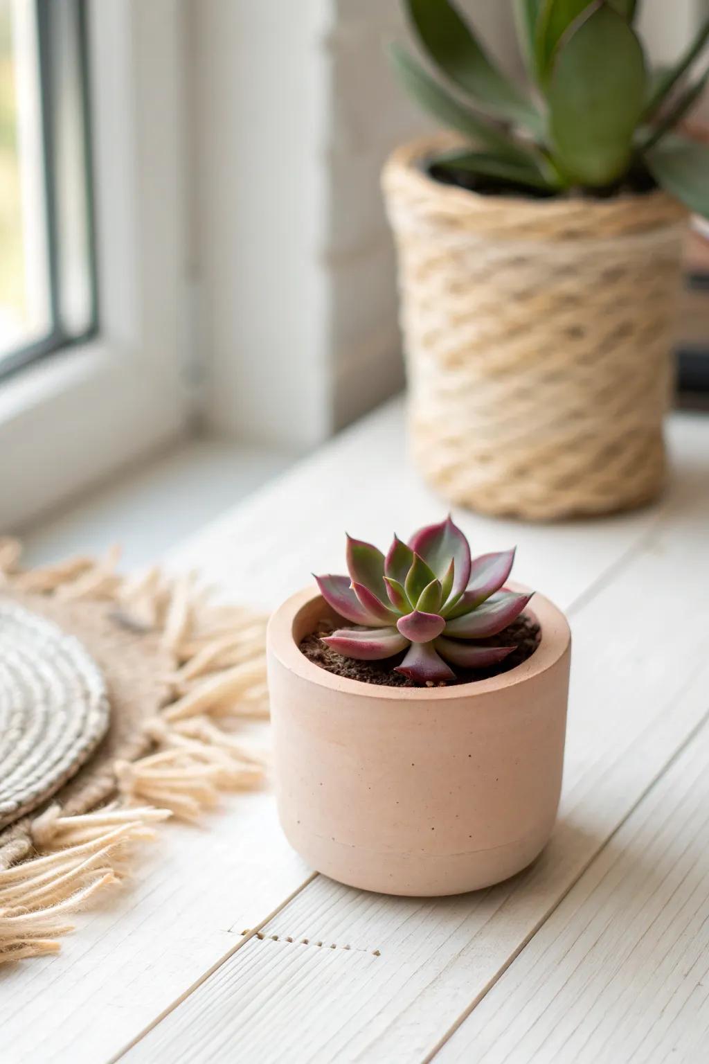 Greet your nascent desk companion: a fetching nuance of nature for your workspace.