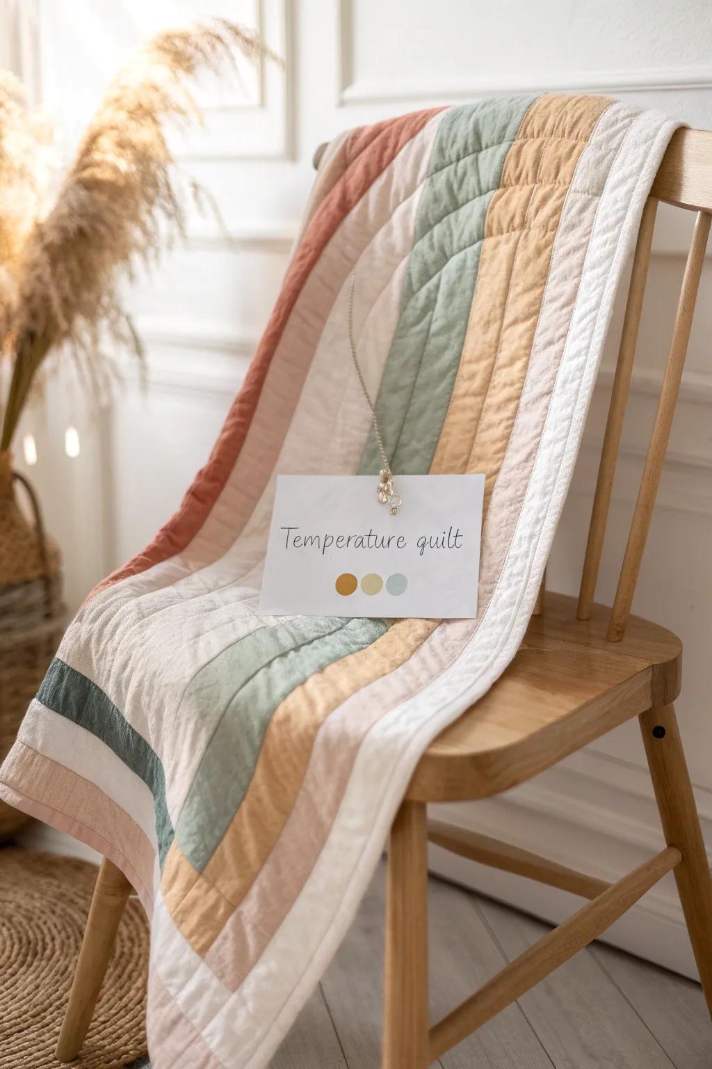 Unravel the narrative of temperatures through a quilt that's both art and memory.