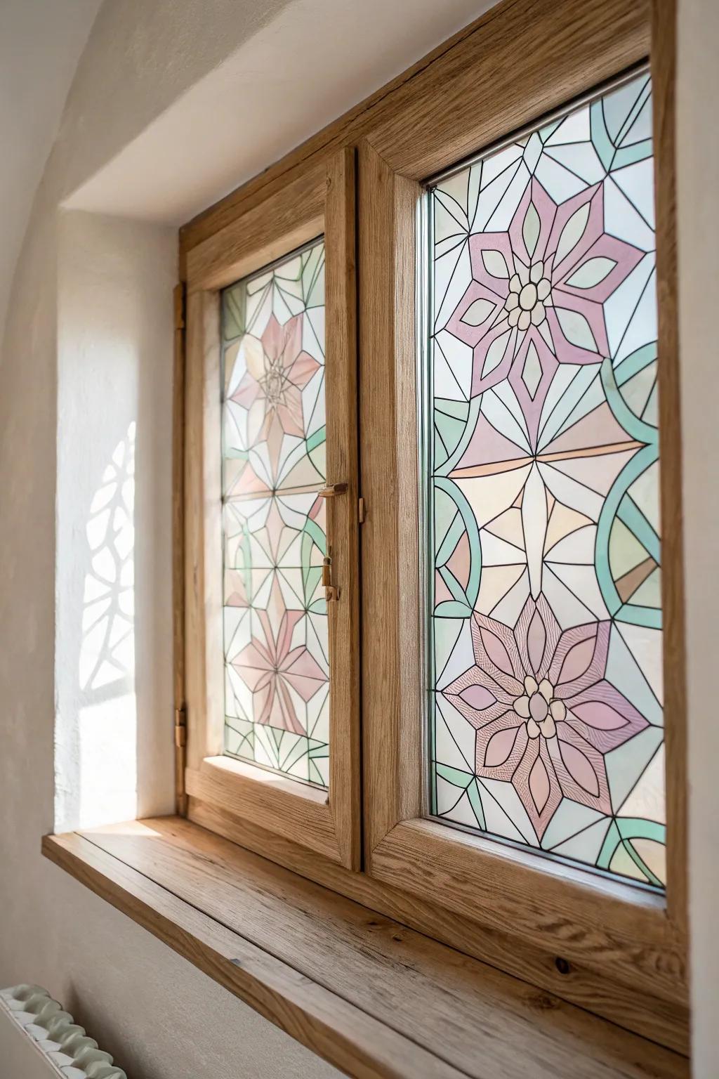Incorporate a hint of whimsy to your space through vivid glass tessellations that transform ordinary fenestrations into extraordinary artistry.