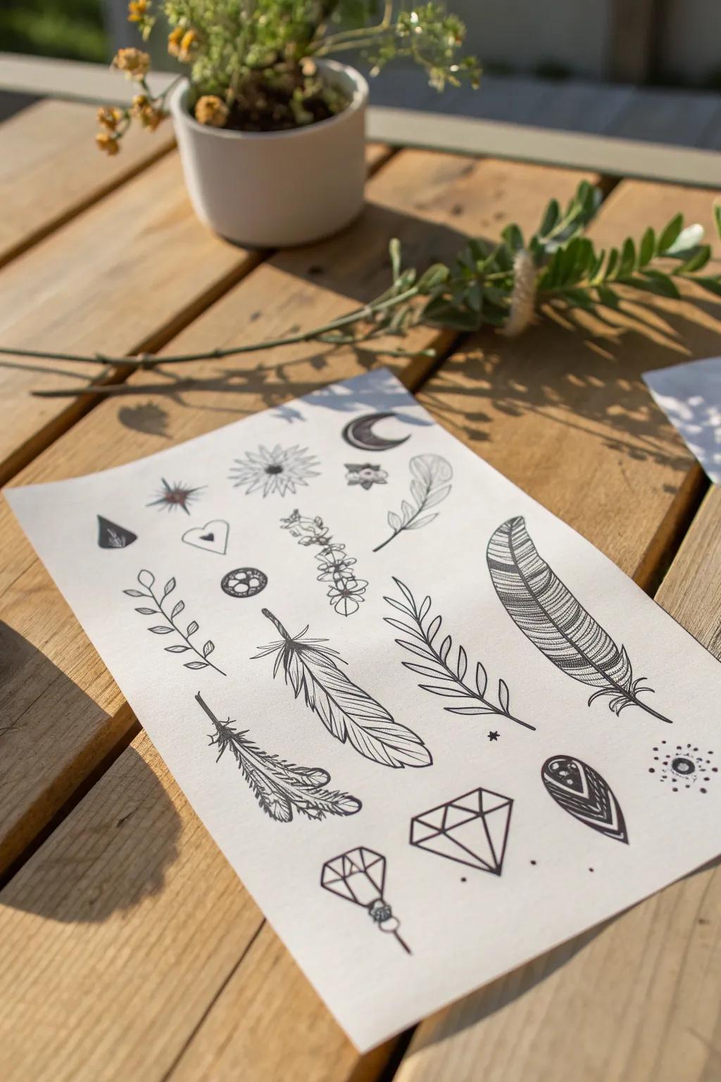 Elevate the gathering with streamlined, exquisite temporary tattoos suited for most occasions!