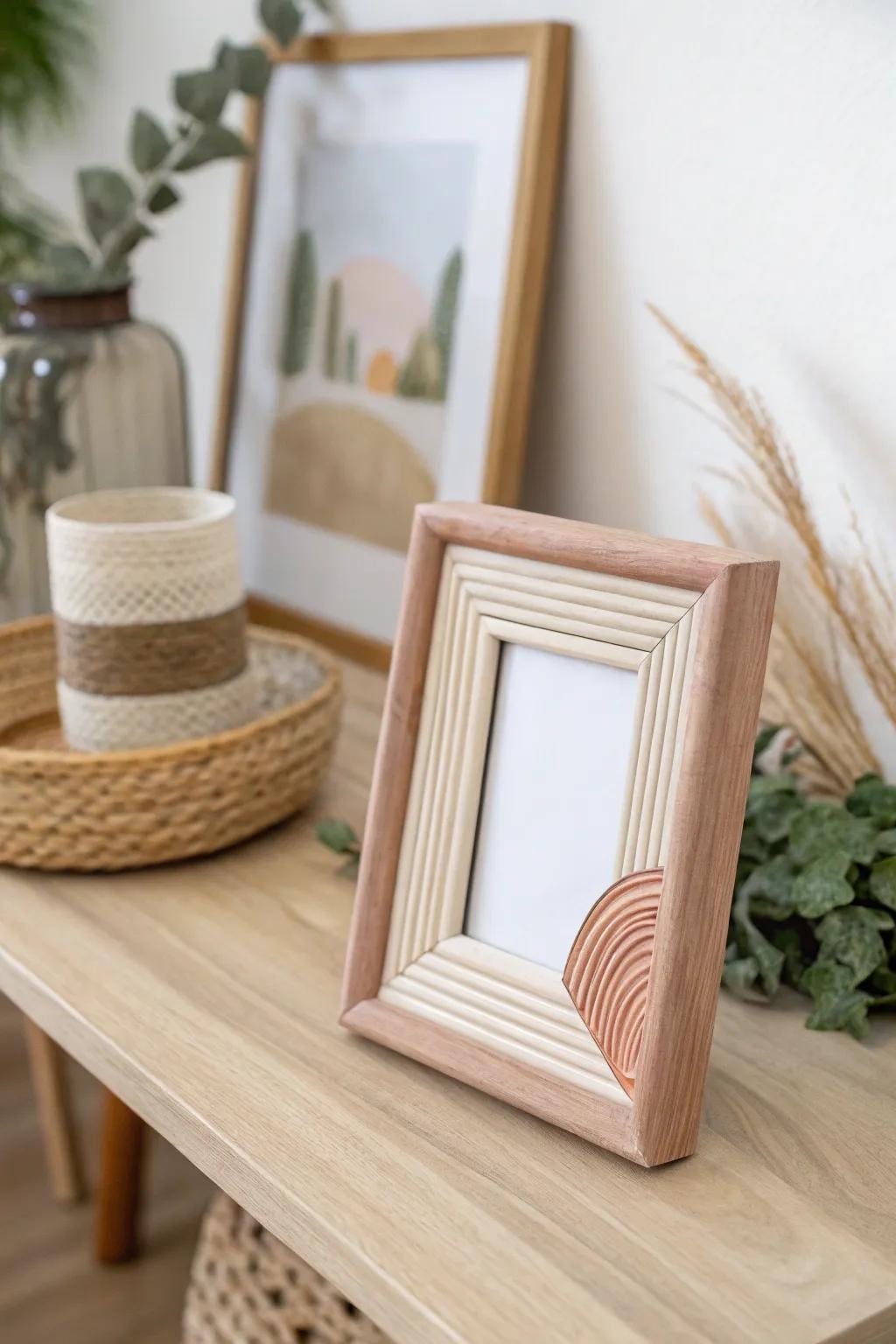 Craft your memories with a touch of elegance: DIY clay portrait surrounds.