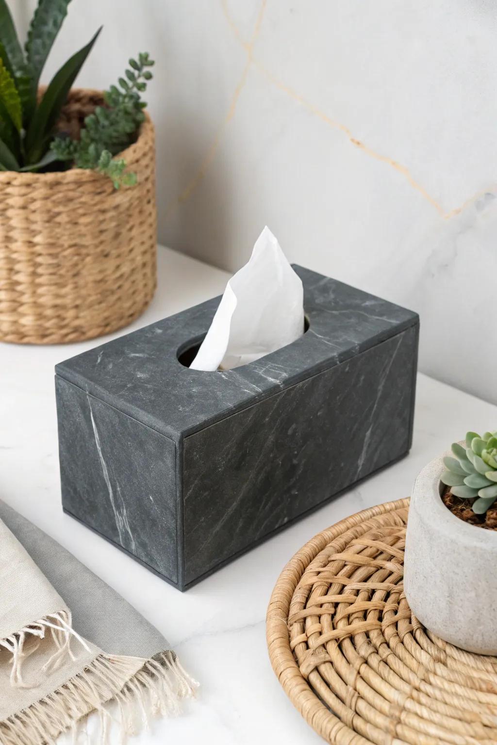 Elevate your area using the sophistication of slab stone tissue boxes – a timeless hint of elegance.